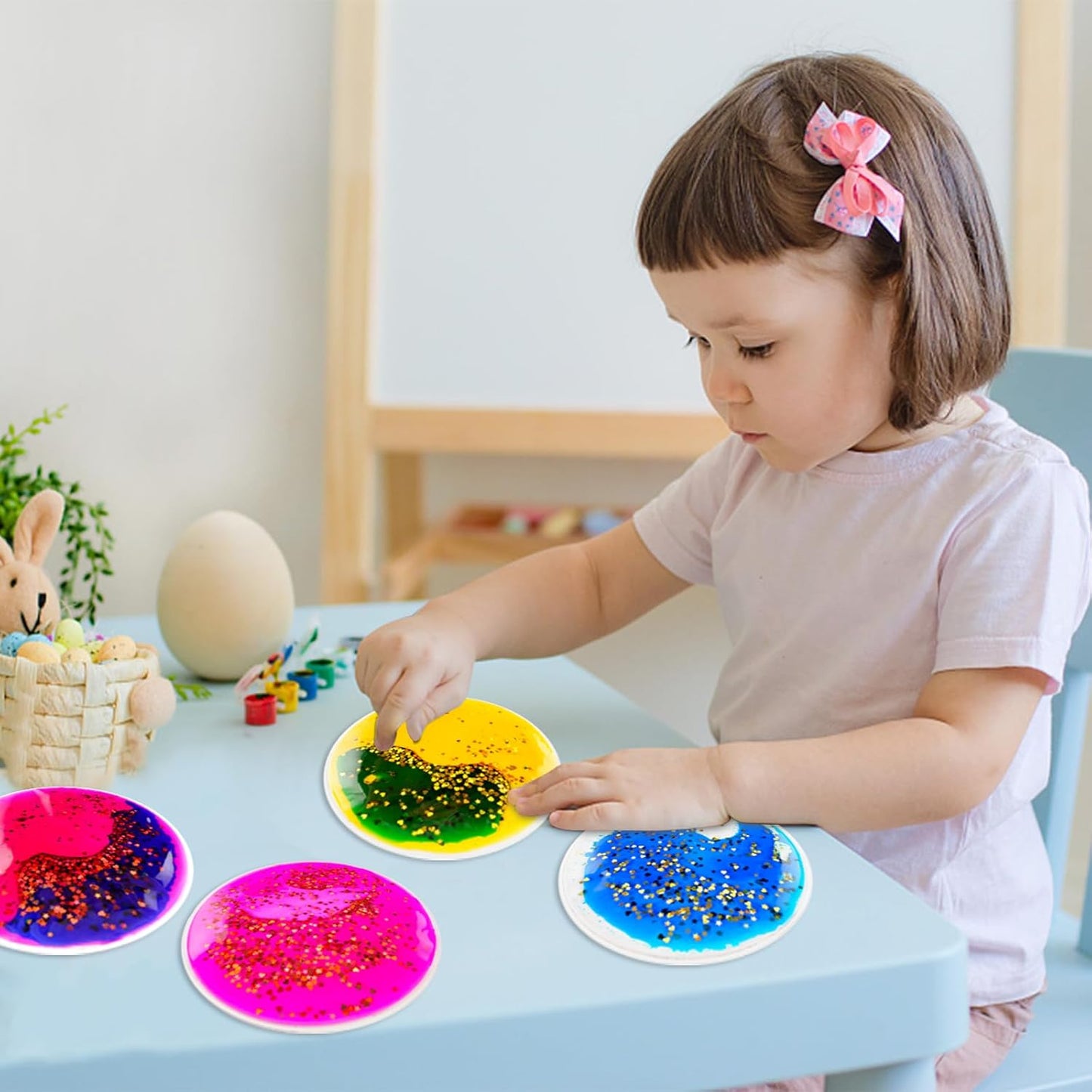 Sensory Soft Gel Liquid Toys : Sensory Fidget Toys Water Sensory Toys for Autistic Children 6pack Round