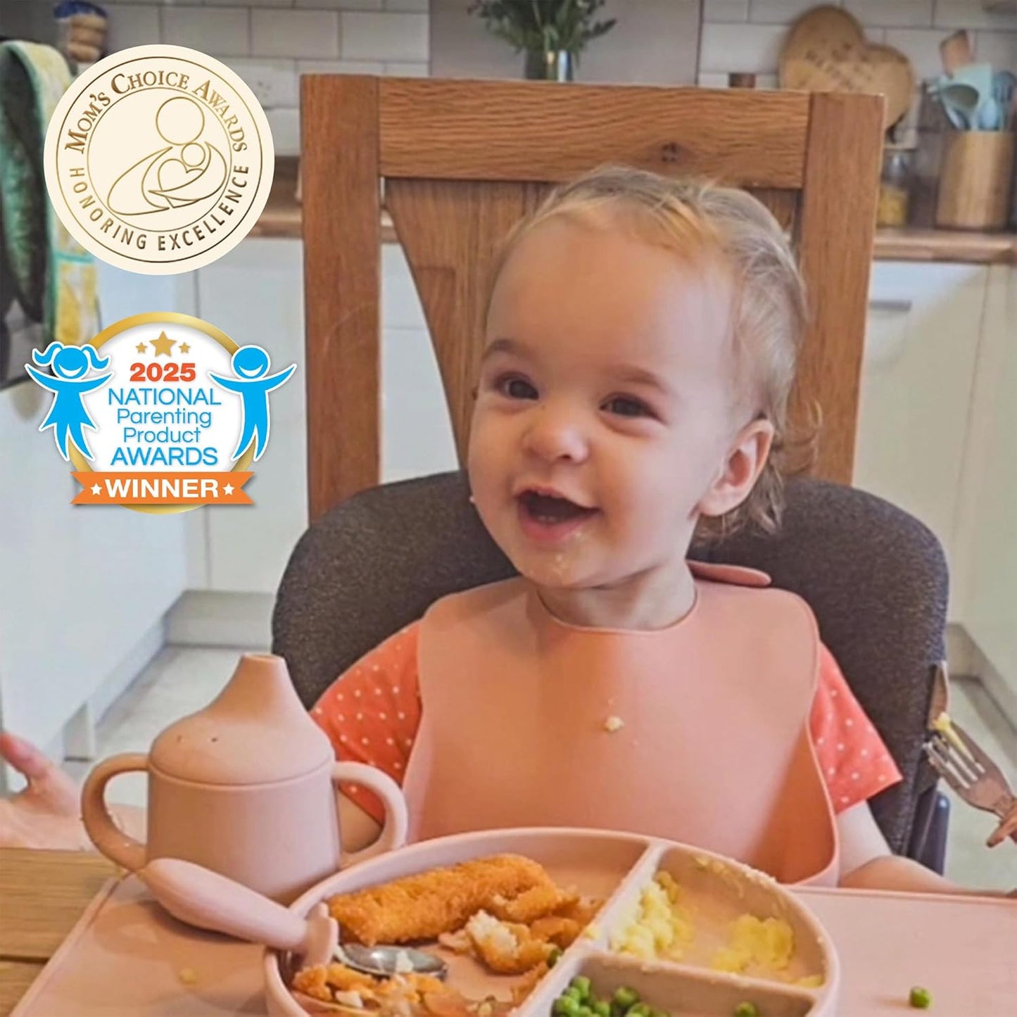 Moonkie Silicone Baby Sippy Cups | 3 Stages Training Cup Straw Cup for Infants Toddlers and Kid | 4 oz 2Pack