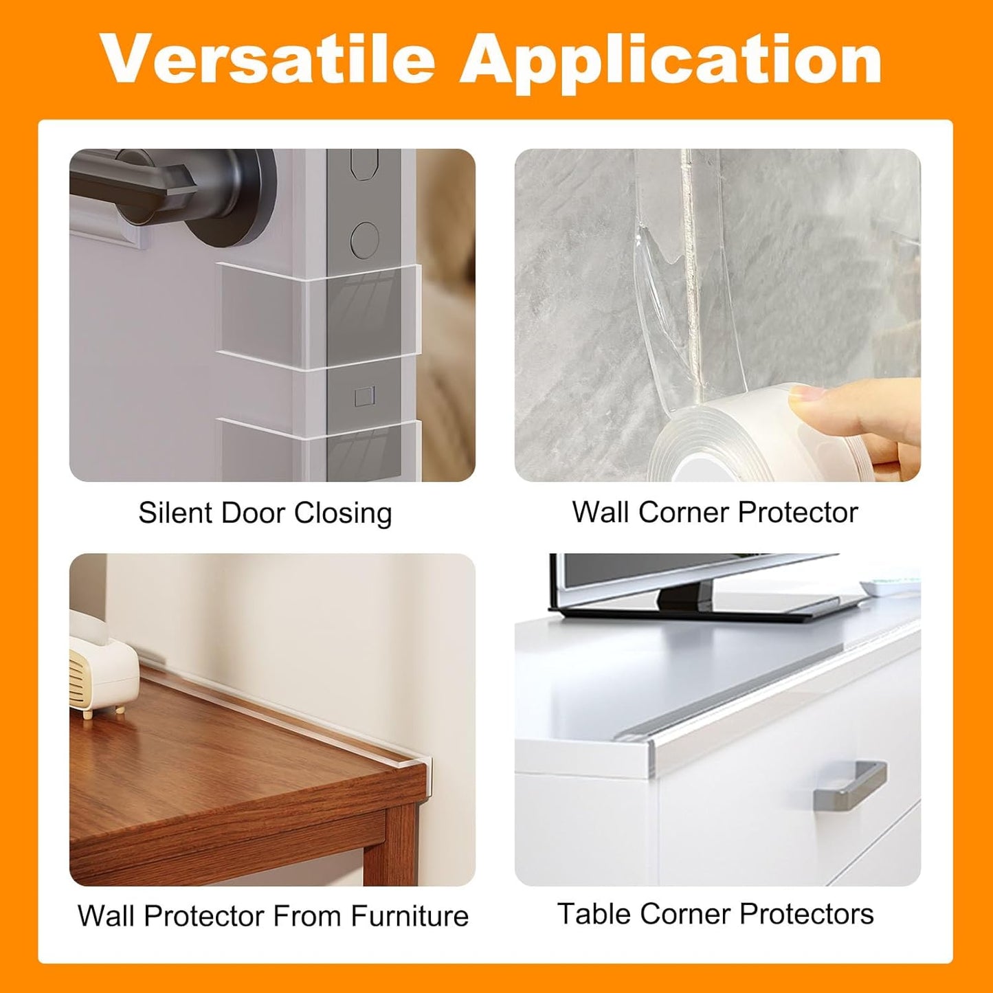 0.8 in x 6.6 FT,Clear Soft Corner Protectors for Furniture Strip,Sharp Edge & Table Bumper,Window Edge,Wall Protector, Soft Corner Guards Safe for Proof,Table Corner Protectors in Family