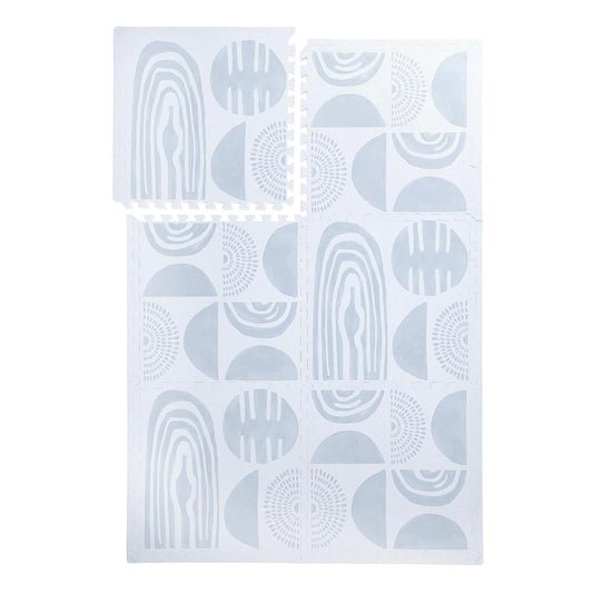 Super 1 Inch Thick Premium Quality Exercise & Baby Foam Play Mats - Expandable & Large Non-Toxic Odorless Floor Mat - 6 Tiles Spacious 6x4ft - Peel-Resistant - Foggy Gray