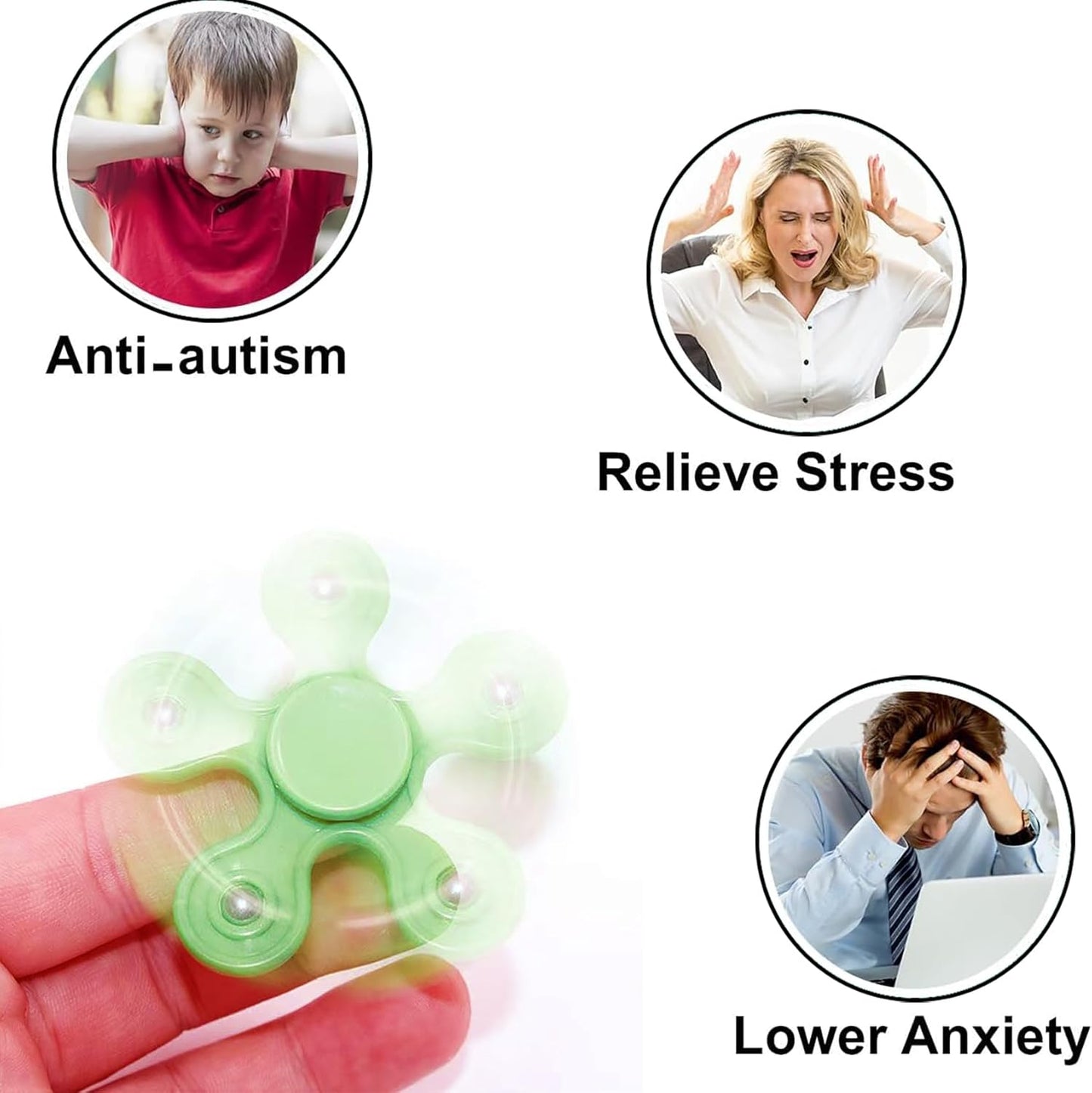 24 Pack Fidget Spinner Toys for Kids，Stress Relief Sensory Toys,Birthday Party Favors Gifts,Goodie Bag Stuffers, Classroom Prizes Fidget Toys