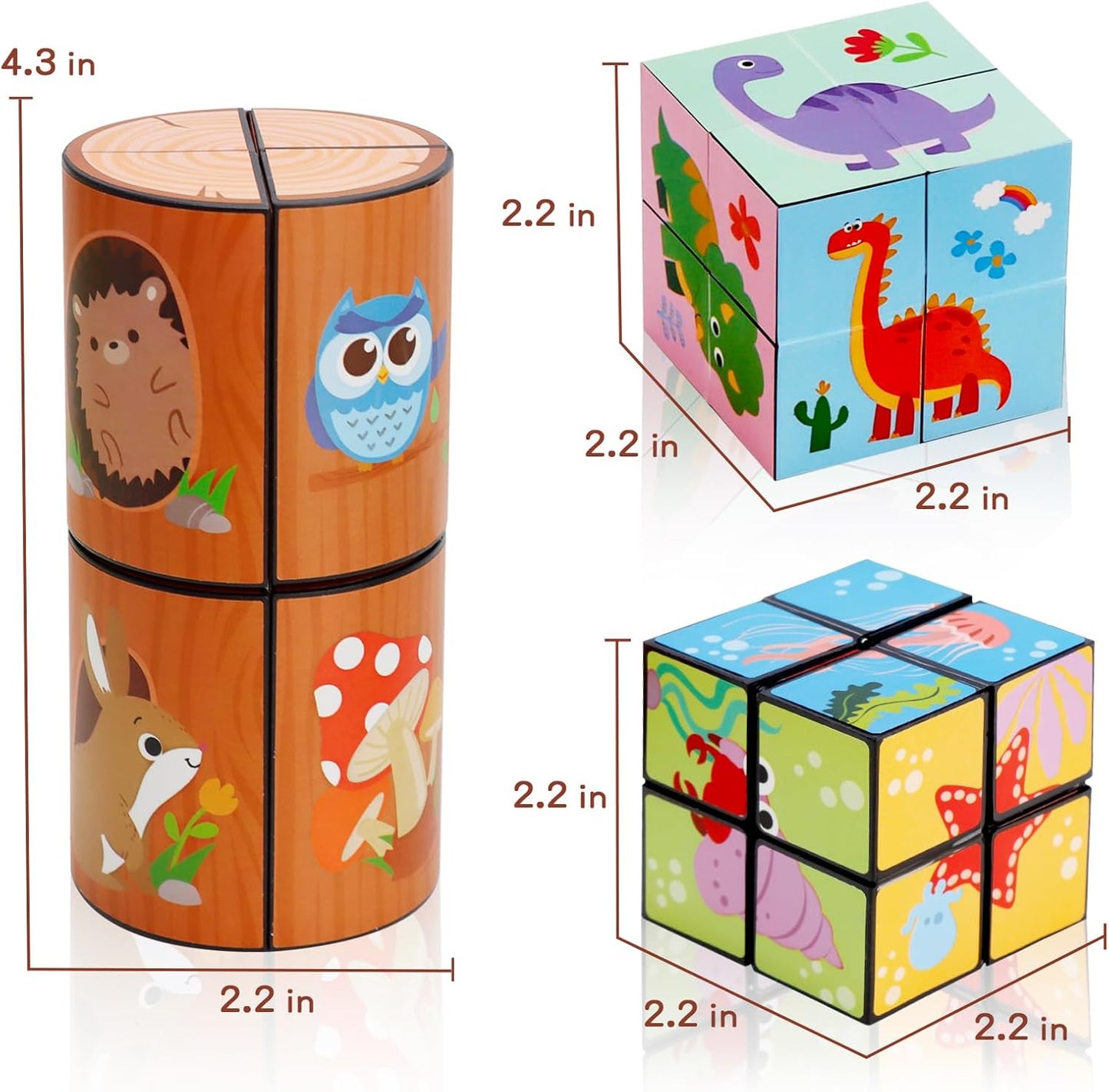 3 Themes Magic Cube Yoshimoto Cube Set for Kids and Adults, Toys for Boys and Girls Ages 8-12