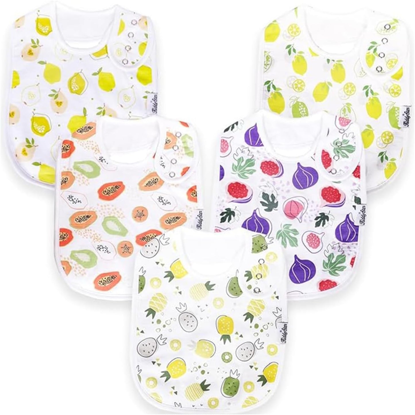 Organic Cotton Baby Bibs – Soft Teething & Drool Bib for Newborns & Toddlers – Hypoallergenic, Absorbent, Snaps