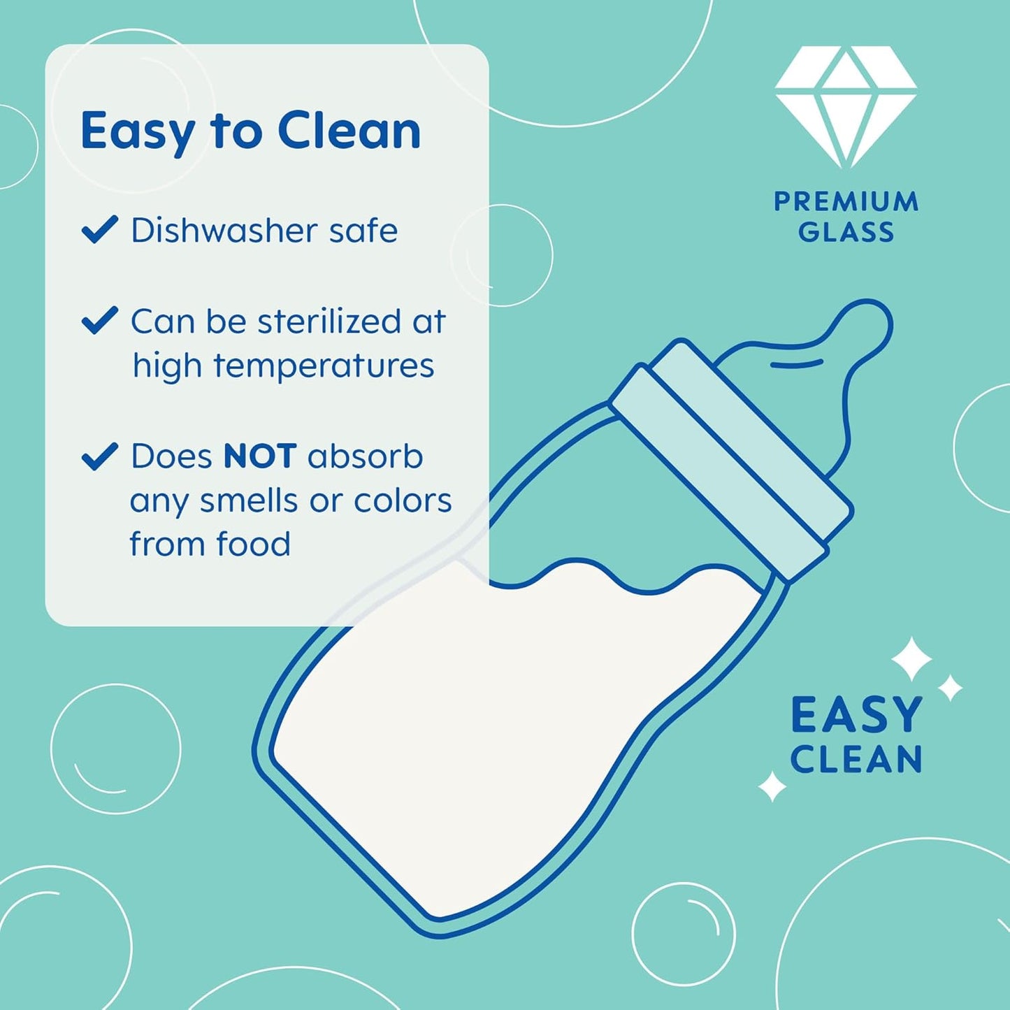 MAM Feel Good Glass Baby Bottle and Pacifier Bundle, Unisex, Slow Flow and Medium Flow, Premium 5oz and 9oz Glass, Easy Switch Between Breast to Bottle, MAM Perfect Night Pacifier 0+ Months, Glows in