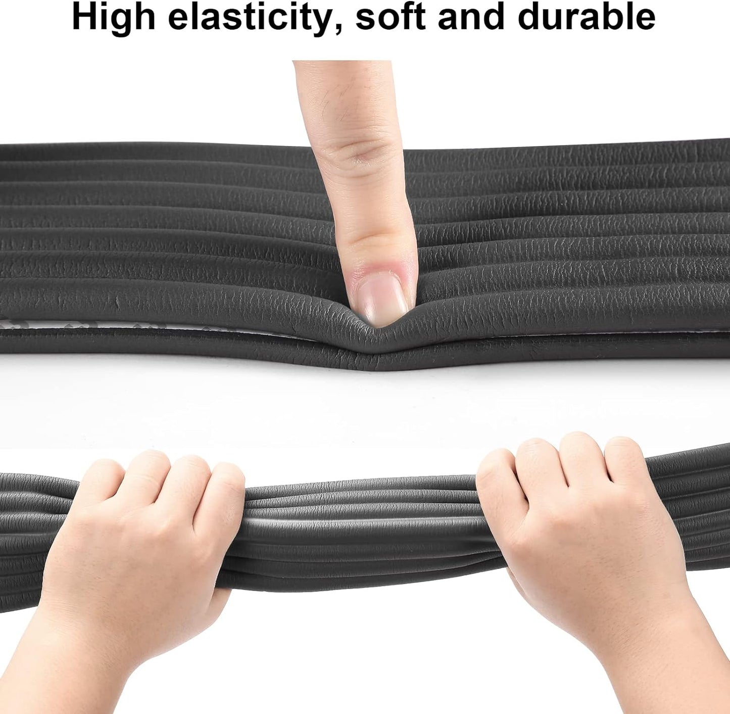Upgrade Baby Proofing Edge Corner Protector, 16.4ft Edge Guards Padding with 3M Adhesive, Extra-Wide Soft Rubber Foam Padding, Furniture,Sharp Edge Safety Corner Edge Bumper Guard-Black