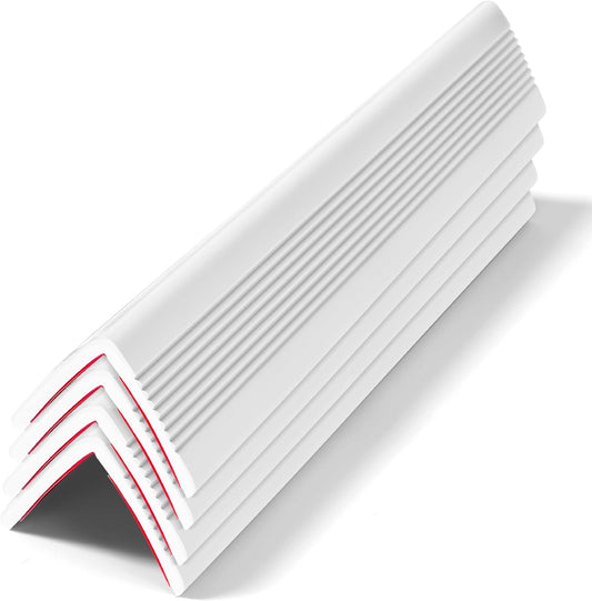 Wall Corner Protectors 4 Pack,1.57x1.57x23.62x0.12 inch PVC Double Side Proof Corner Guards for Sharp Edges, Self-Adhesive Corner Protectors for Home, Kindergarten,Thickness-3mm(0.12 in)