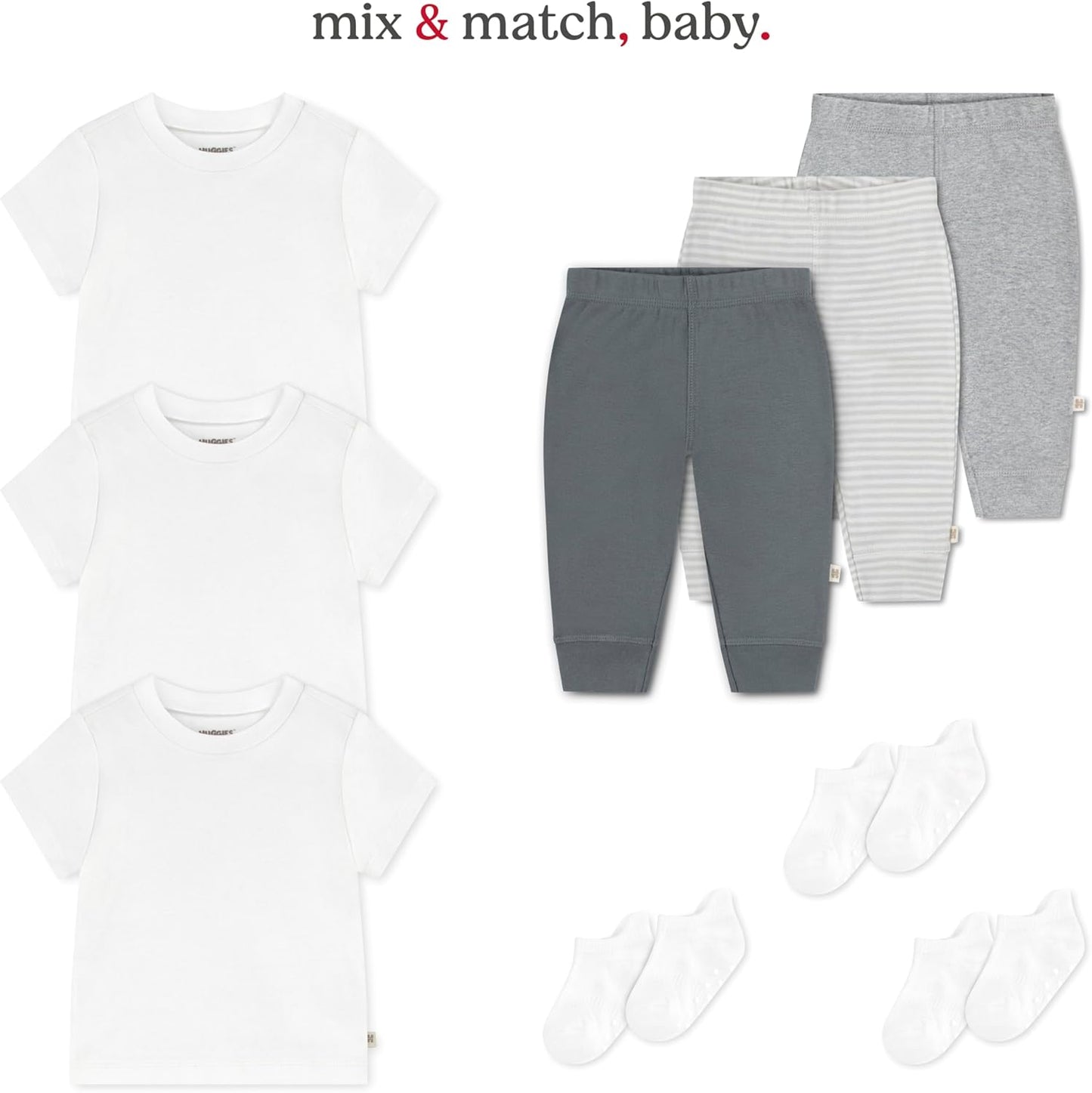 Huggies Unisex Baby Basic T-Shirt, Bright White