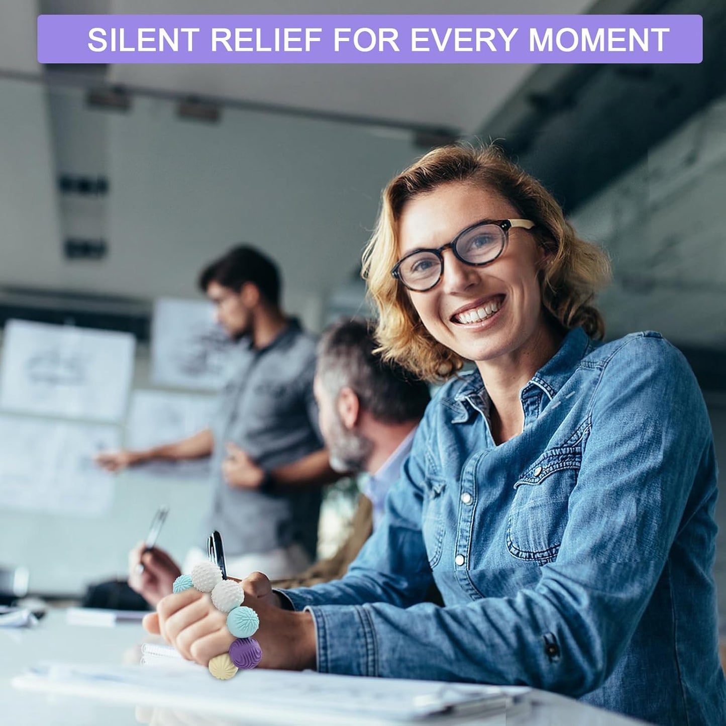 Magnetic Silicone Fidget Balls 8-Pack – Silent, Stress Relief Toys for Adults & Teens (14+) with 4 Textures, Focus & Anxiety Relief, Ideal for Desk & Travel – Soft, Tactile & Relaxing Fidget Toys