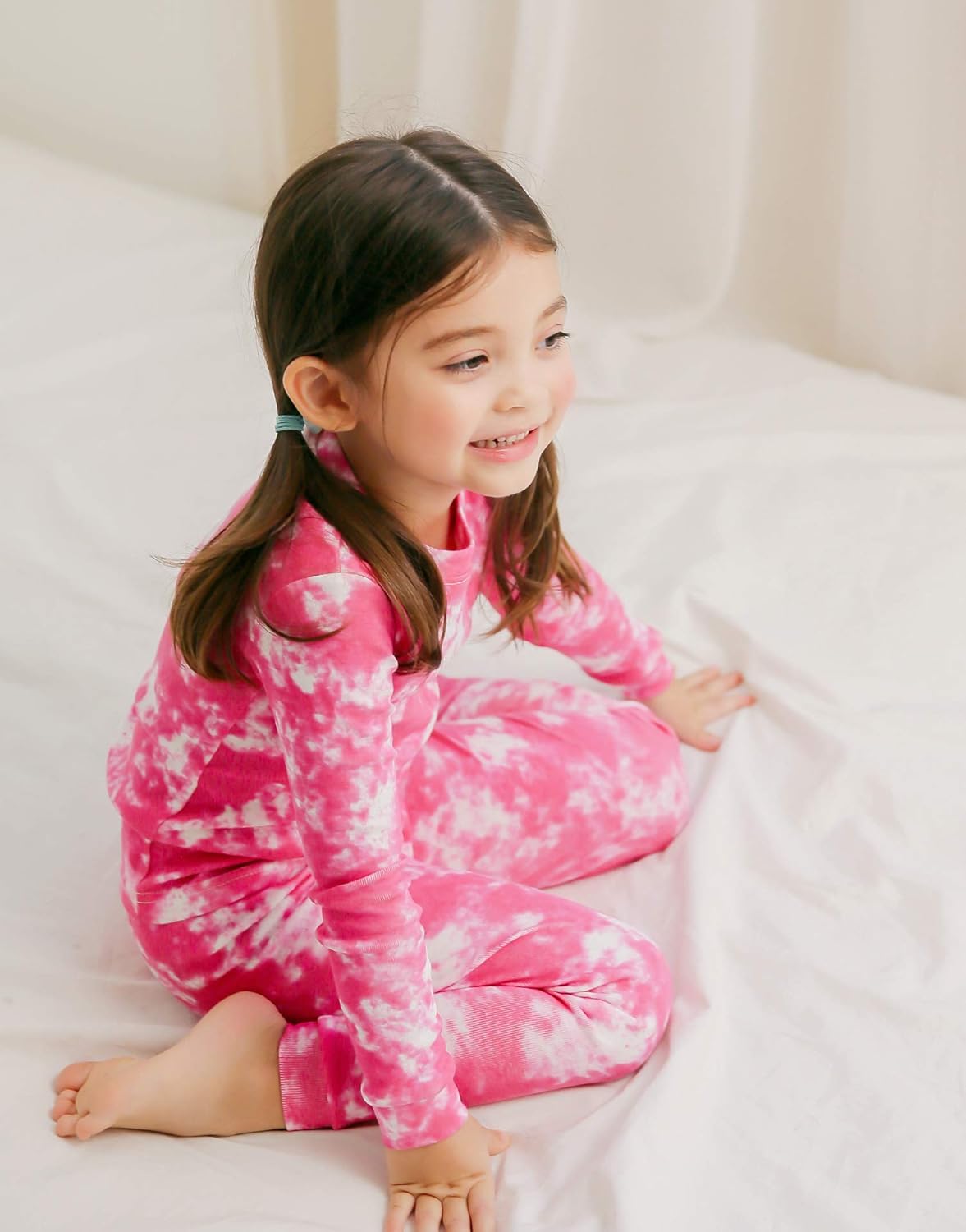 VAENAIT BABY 12M-12Y Toddler Kids Boys Girls 100% Cotton Marbling Tiedye Sung Fit Sleepwear Pajamas 2pcs Pjs Set