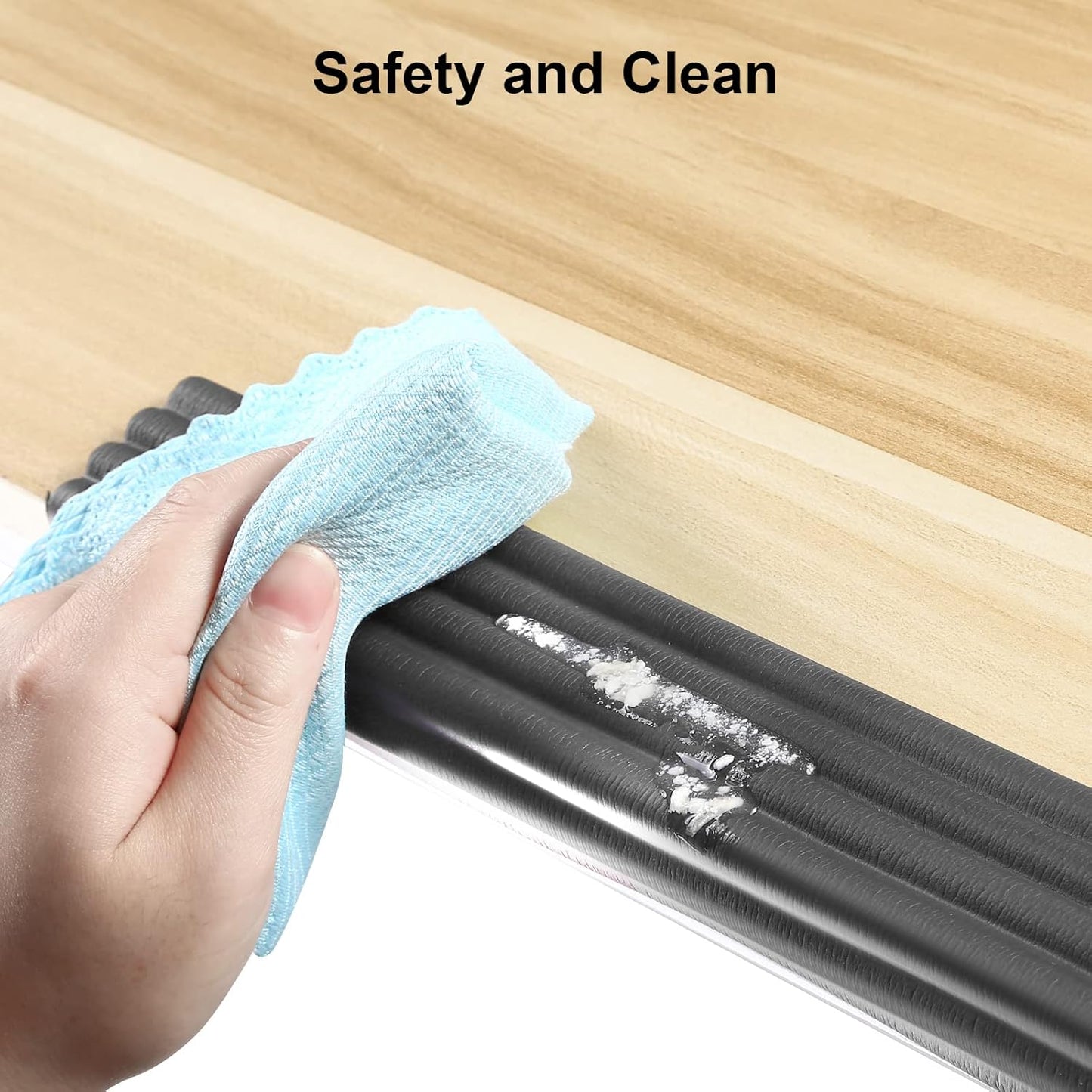 Upgrade Baby Proofing Edge Corner Protector, 16.4ft Edge Guards Padding with 3M Adhesive, Extra-Wide Soft Rubber Foam Padding, Furniture,Sharp Edge Safety Corner Edge Bumper Guard-Black