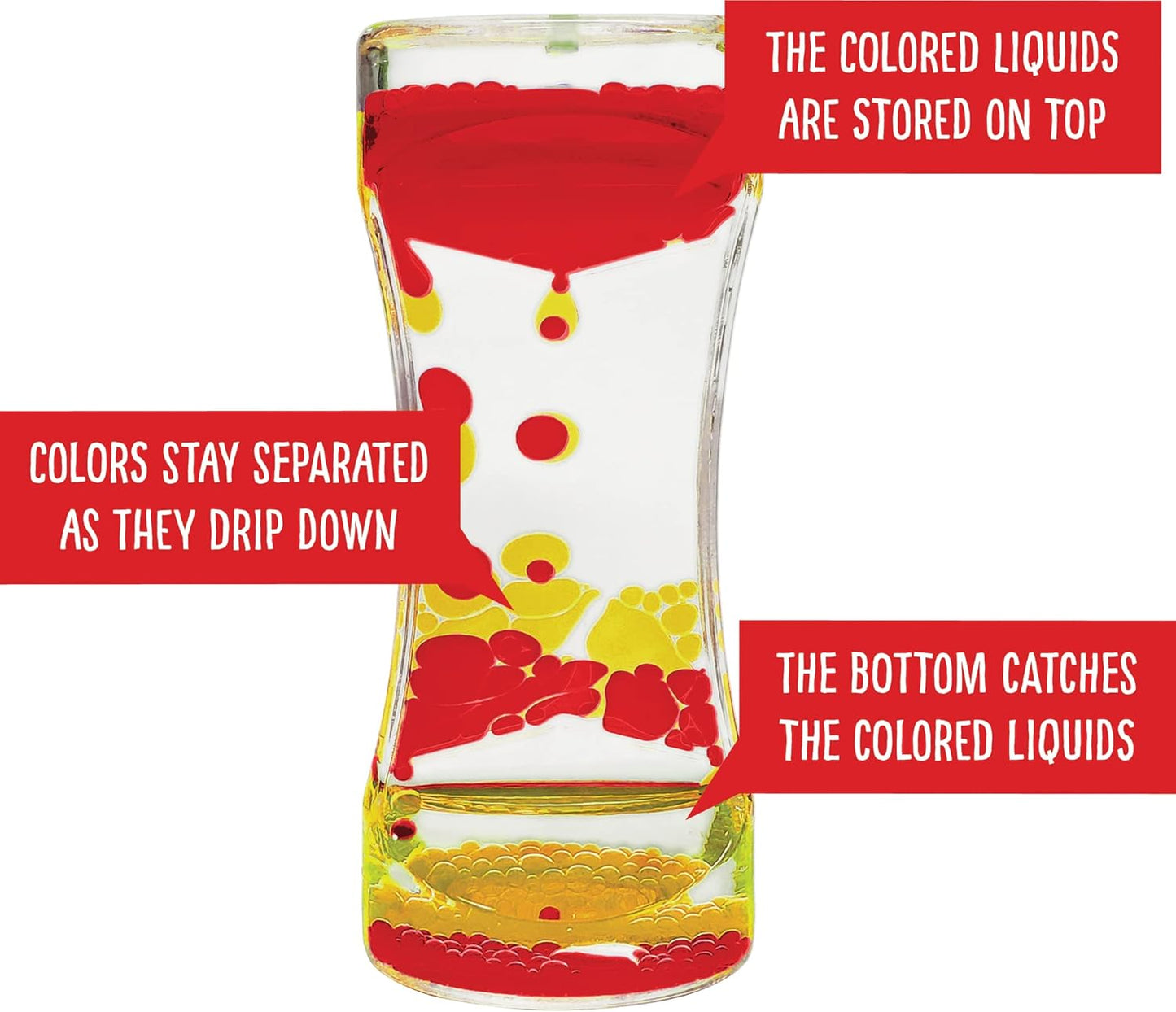 Red & Yellow Liquid Motion Bubbler