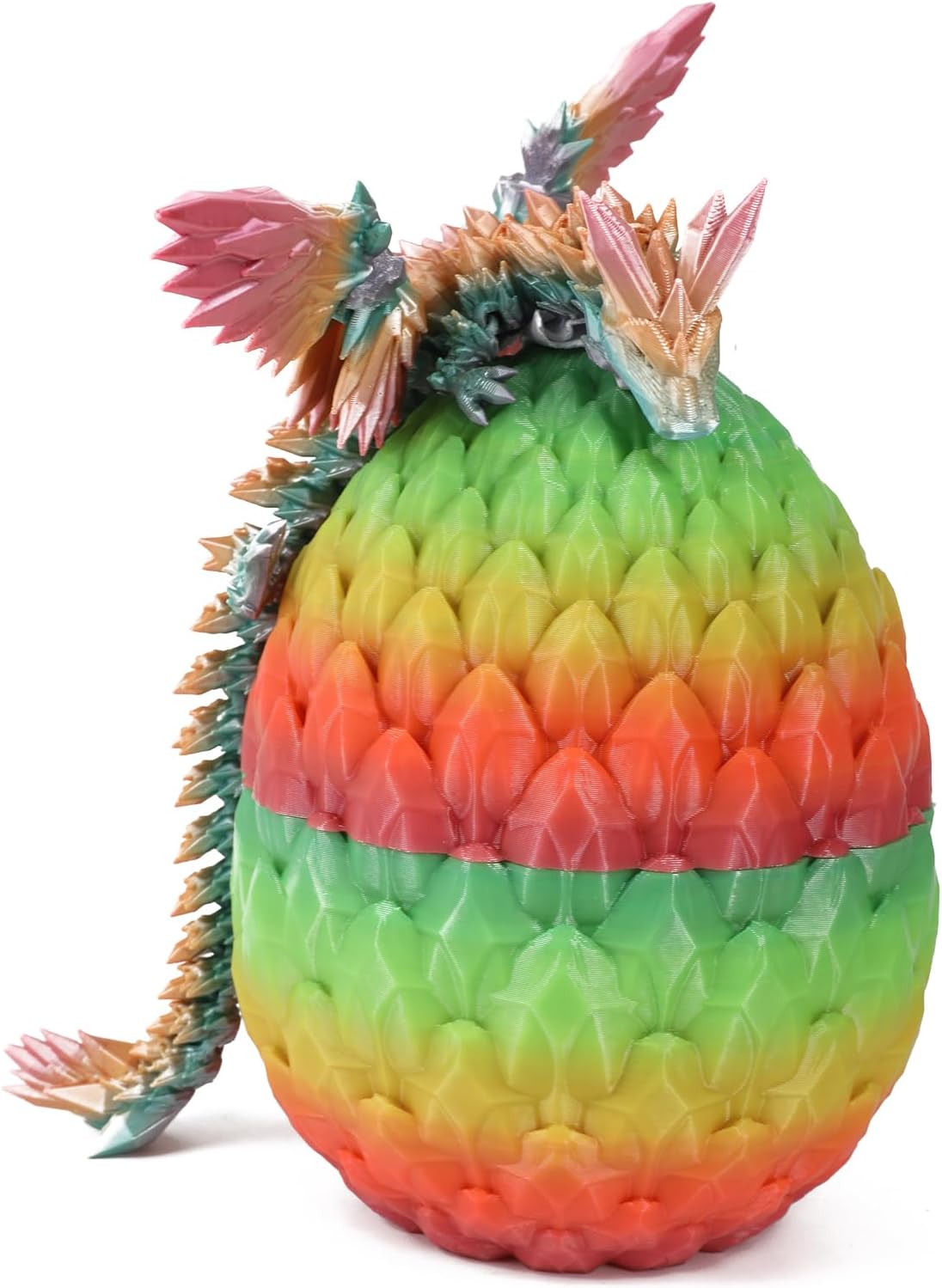 3D Printed Dragon Egg,Mystery Crystal Dragon Fidget Toys,Articulated Dragon,Home Desk Decor Easter Surprise Dinosaur Eggs,Adults Fidget Toys for Autism/ADHD