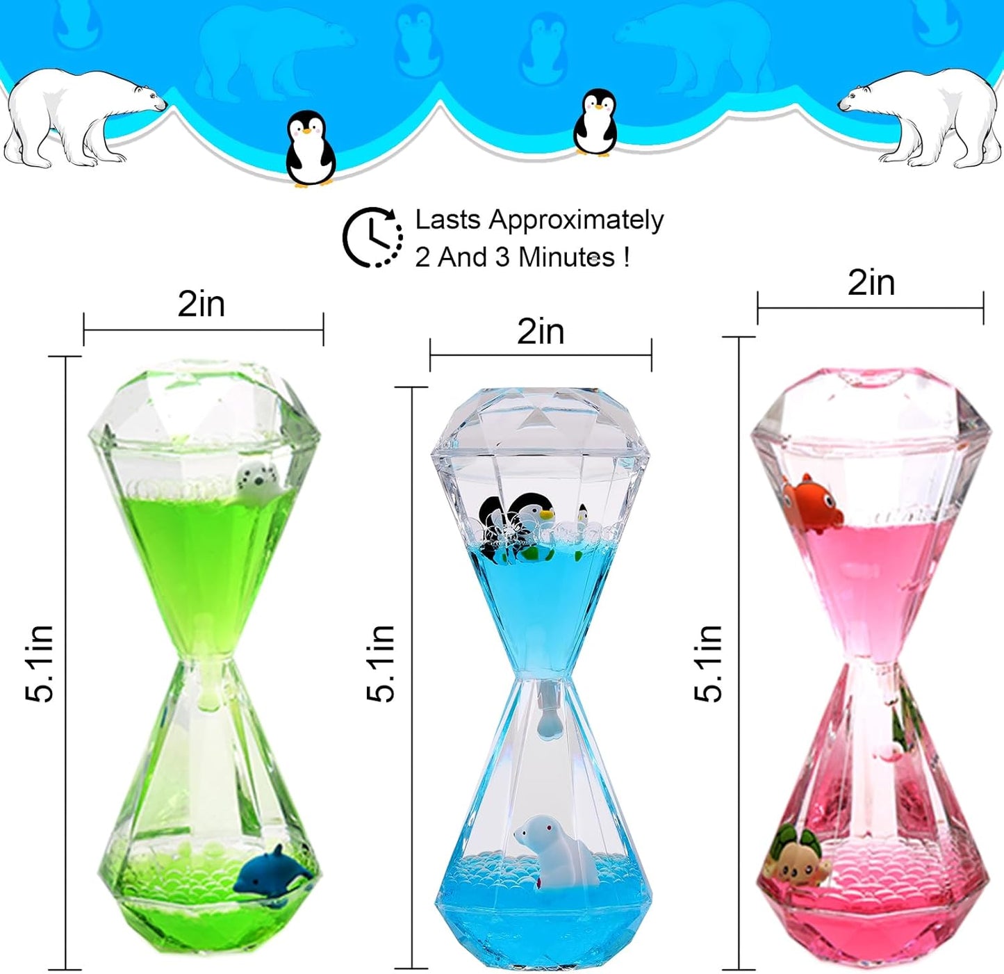 XINBAOHONG Liquid Motion Bubbler for Kids and Adults Hourglass Liquid Bubbler Timer for Sensory Play Fidget Toy Stress Management Desk Decor(Green)