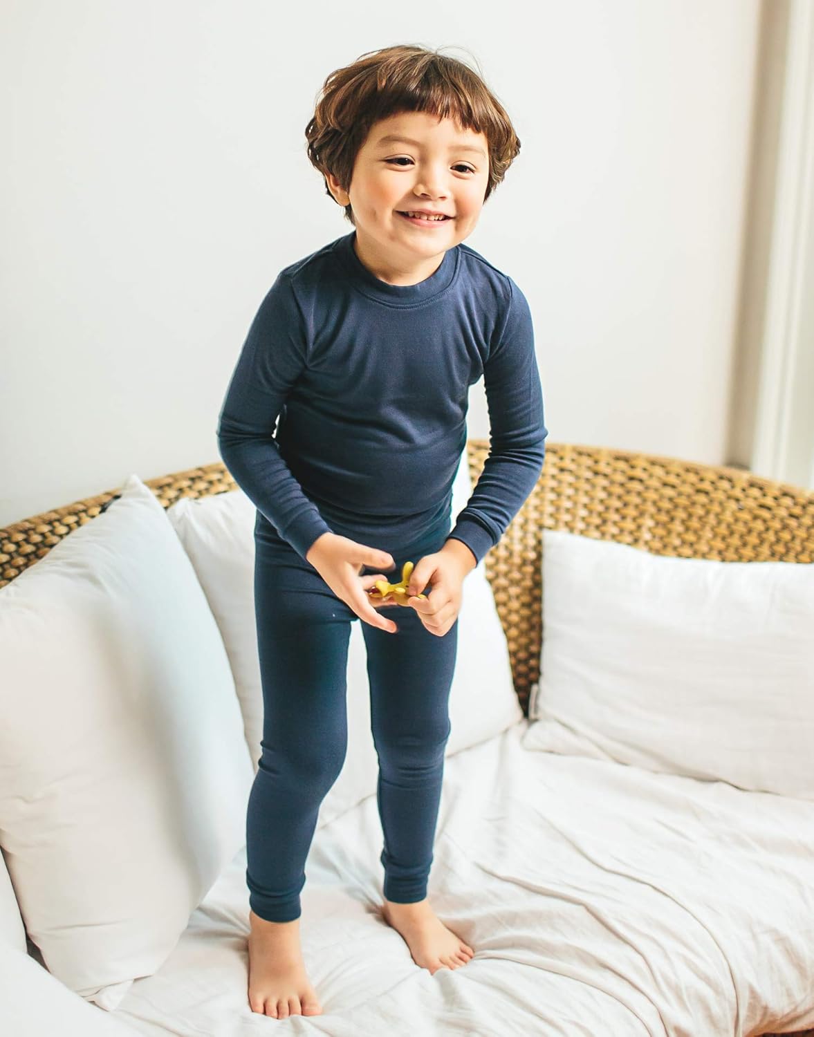 VAENAIT 6M-12Y Toddler Kids Girls Boys Soft Comfy Modal Tencel Solid Raglan Sleepwear Pajamas Pjs 2pcs/4pcs Set