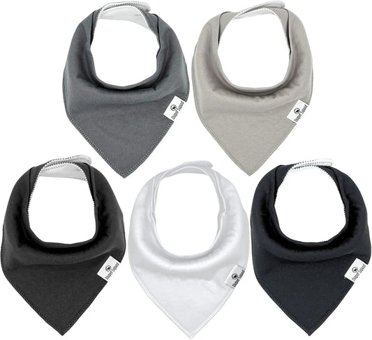 DiaperSquad's Baby Bibs for Drooling and Teething, Bibs for Boys, Baby Girl - Solid Cotton Baby Drool Bibs