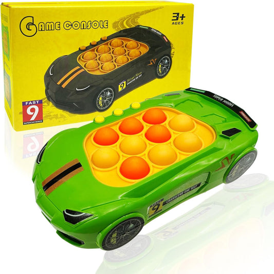 Quick Push Game Toys for Kids, Pop Fidget Toys Handheld Game for Children, Pop Fidget Sensory Toys, Push Bubble Light up Puzzle Game for Autistic Children,Gifts for Boy and Girl 3-12 (Green)