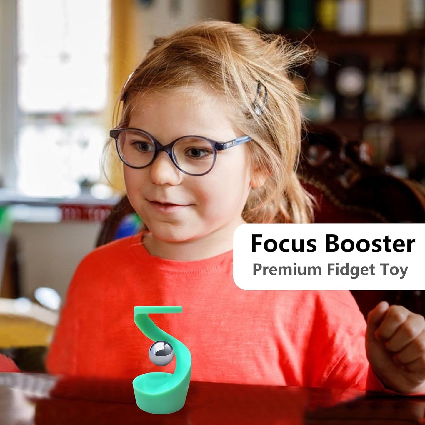 Kinetic Spinning Desk Toys,Rotating Left and Right,with a Unique Visual Illusion,Keep Focus,Relieve Stress,Executive Desk Toy Gifts for Adult Teen Children-Blue