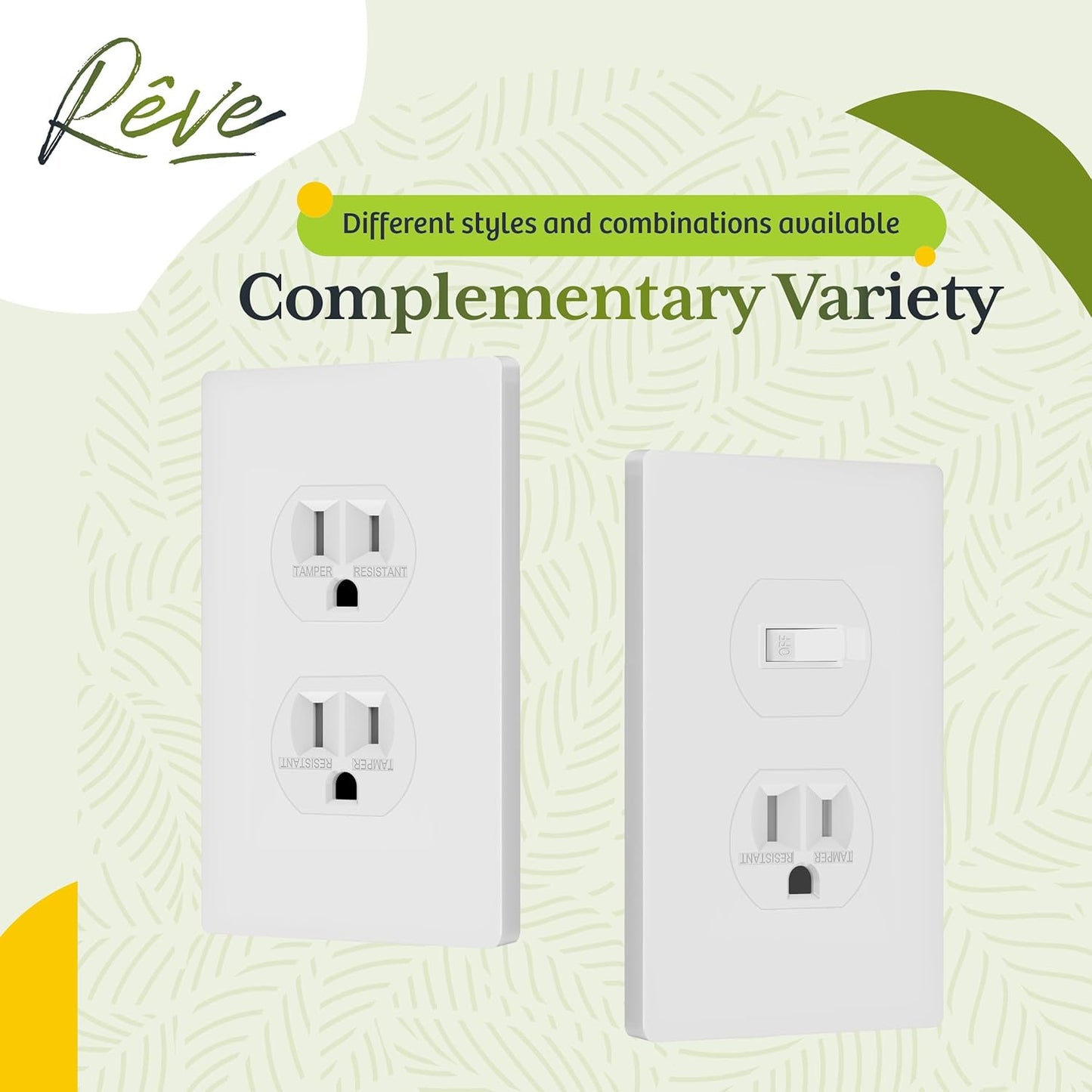 TG Mid-Size Screwless Duplex Wall Plate, Child Safe Receptacle Outlet Cover, Medium Size 1-Gang 4.88" H x 3.11" L, Polycarbonate Thermoplastic, UL Listed, SP-MS1-W, White (1 Pack)