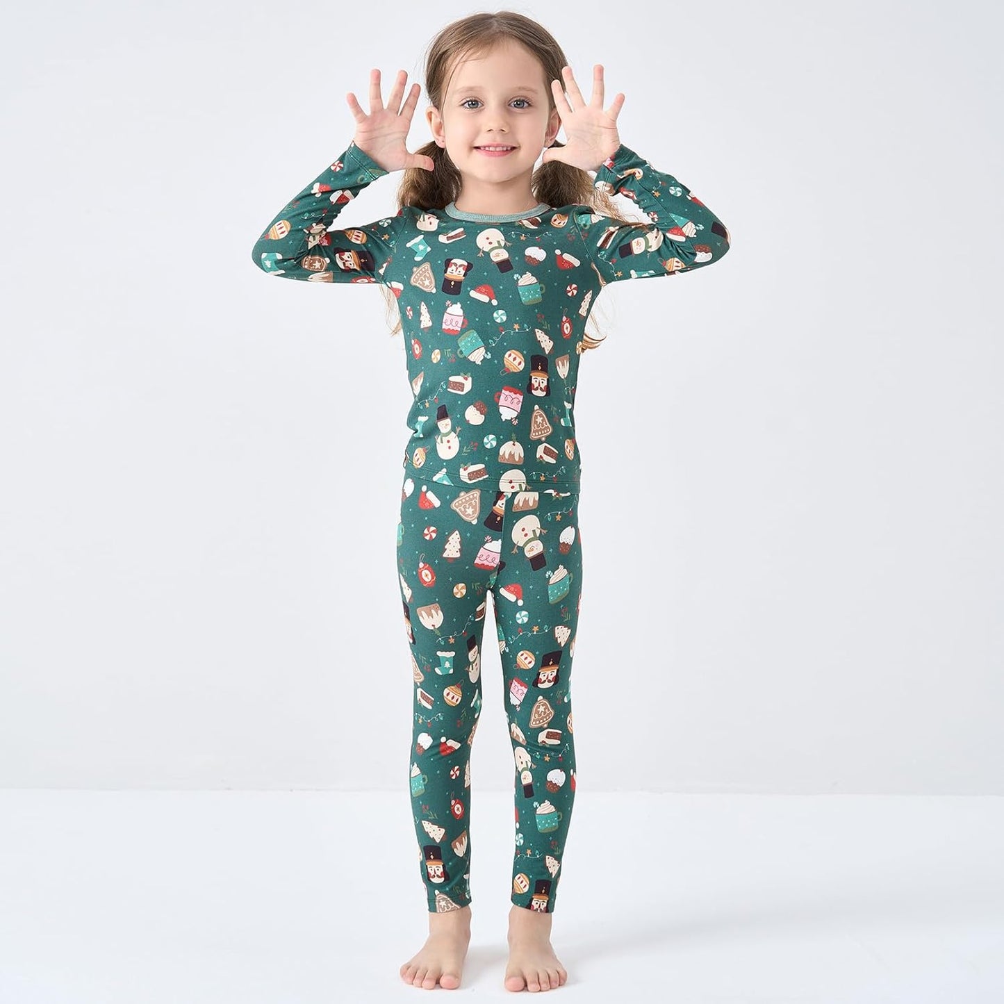 pureborn Baby Viscose From Bamboo Pajamas Set Pjs - Kids Toddler Girl Snug Fit Viscose Sleepwear 2pcs 18M-8Y