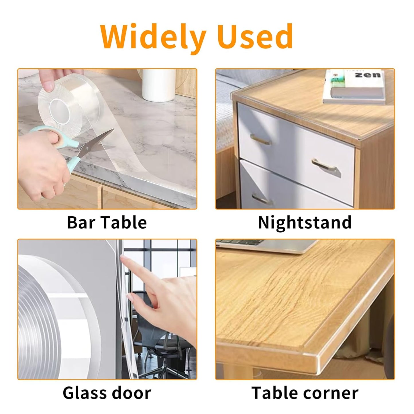 2Pack Baby Proofing Edge Protector for Baby,Clear Edge Protector Strip Sharp Edge Wrap Cover Tape,Corner Bumpers for Furniture,Crib Rail Covers for Teething,Total 19.68 Ft (Width 1.18 in)