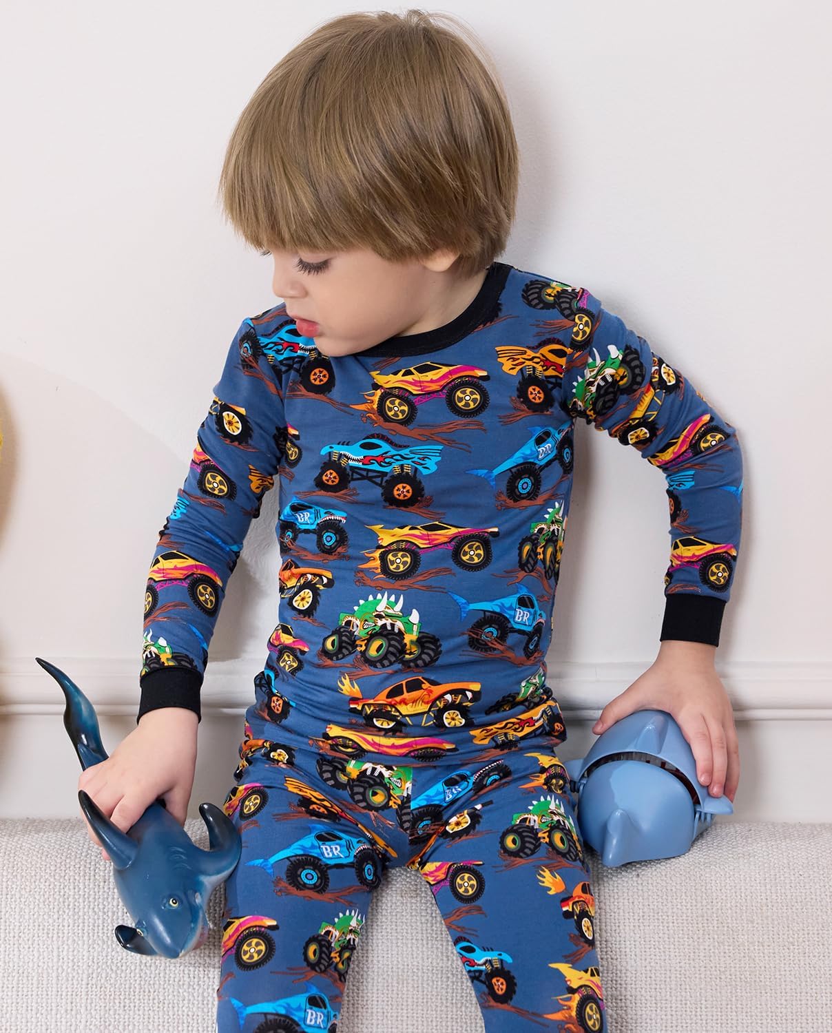 Bamboo Viscose Toddler Pajamas Boys Girls Baby 12M-8Y Pjs Sets Kids 2pcs Snug fit Long-Sleeve Sleepwear