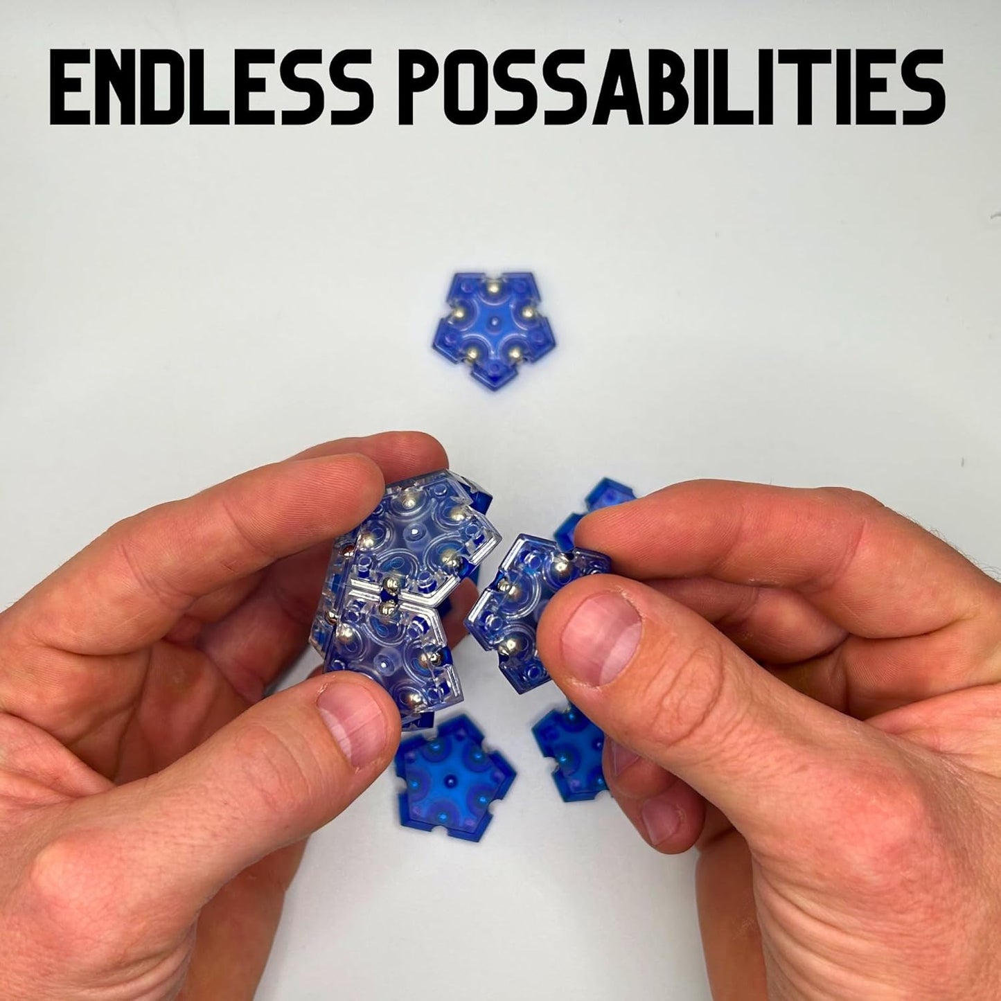 Four Brothers Geode Magnetic Fidget Sphere Set | Mesmerizing 12-Piece Pentagon Design in Green | Fun Desk Gadgets and Quiet ADHD Toys Idea!