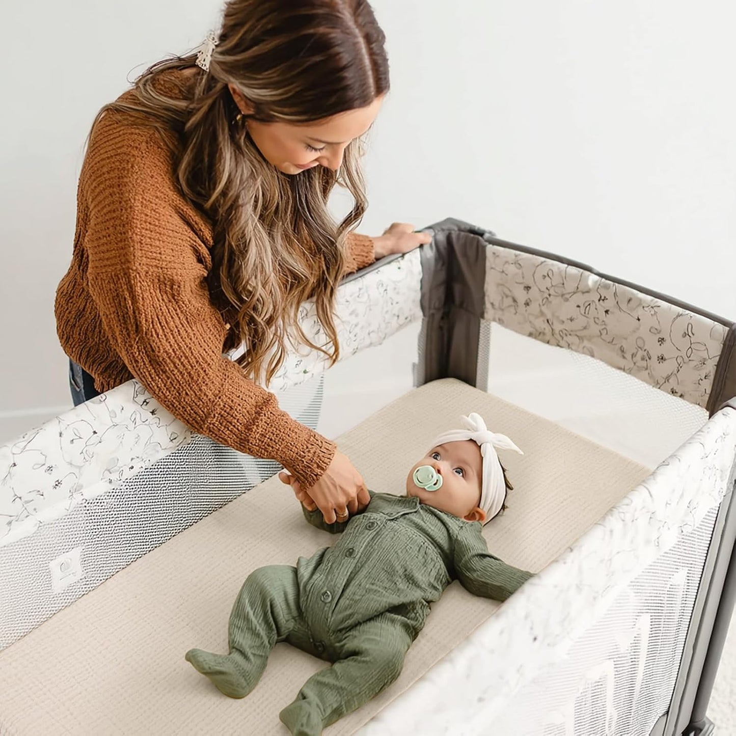 lulumoon Pack and Play Sheets Muslin: Cotton Fitted Sheets for Graco Pack N Play - Soft Playard Sheets for Boys and Girls 2Pack