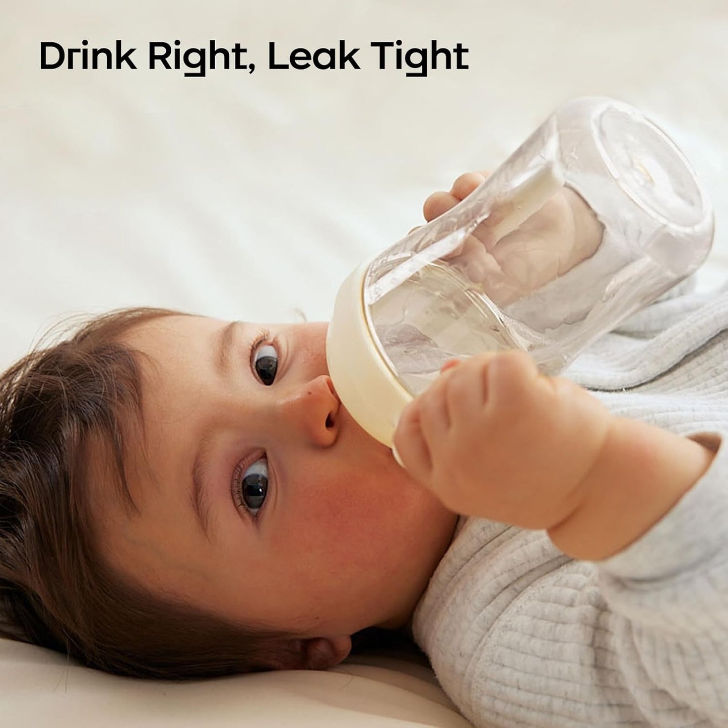 Bc babycare Sippy Cup Learner for 6+ Month Old with Nipples & Handles, Spill Proof Sippy Cup, Weighted Straw Toddler Cups, Anti-Choking Baby Cups 2 Packs, Blue