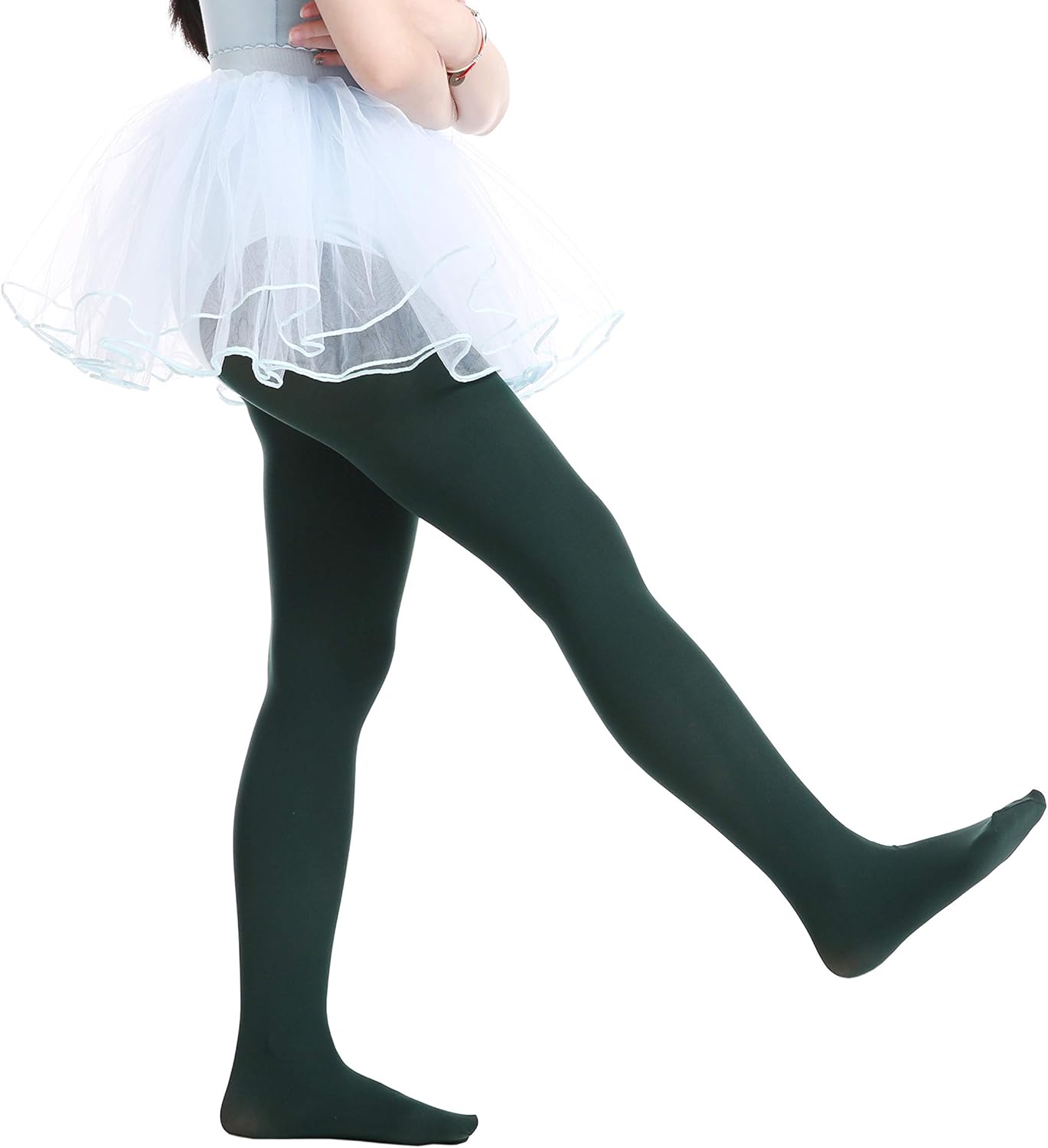 EVERSWE Girls Semi Opaque Footed Tights, Microfiber Tights