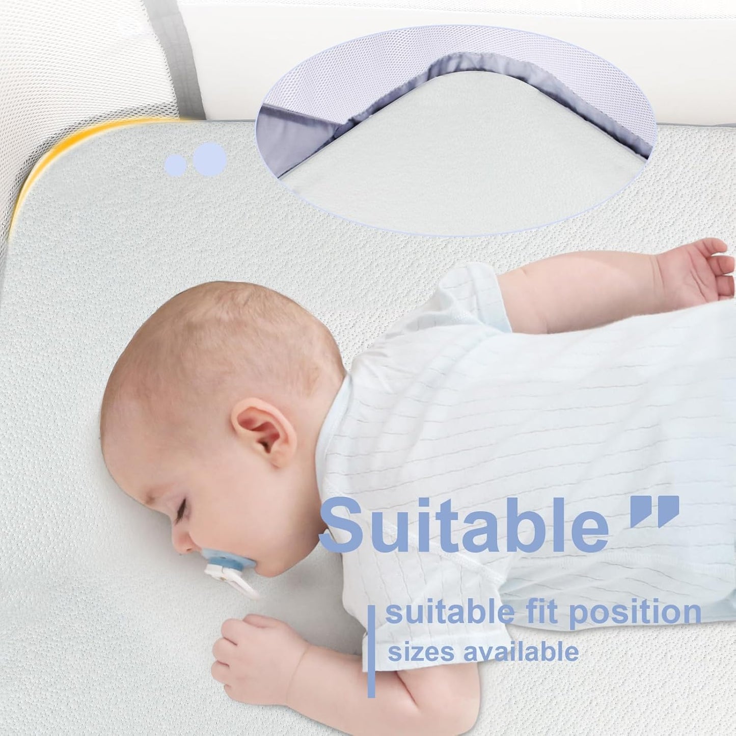NeoBorn Baby Bassinet Mattress Pad, 30" x 18" Dual Sided Comfort Gel Memory Foam Mattress with Removable Soft Tencel Cover Fit for Halo Bassinest Swivel/Flex/Glide/Premiere/Luxe Series Sleeper