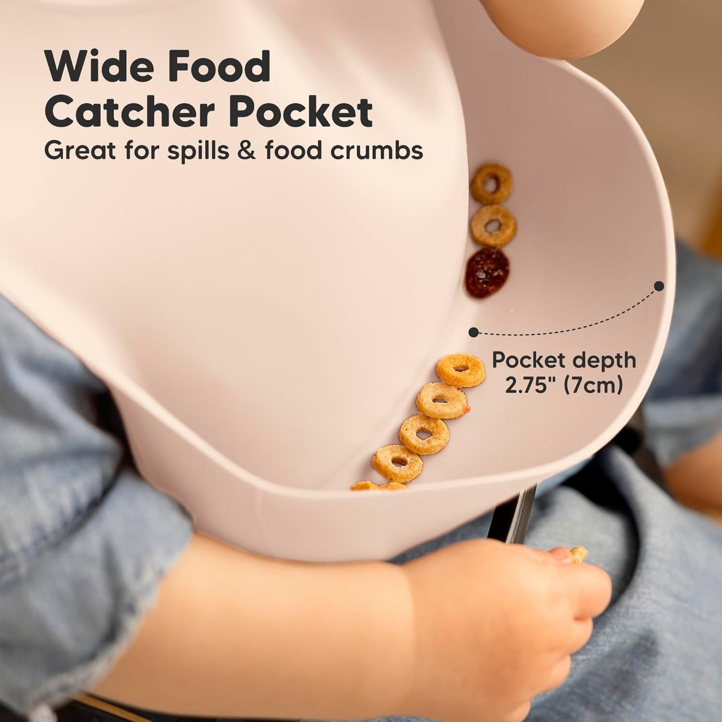 KeaBabies 2-Pack Silicone Baby Bibs for Eating - Sturdy Food-Grade Silicone Bibs for Babies Girl, Boy, Large Food Catcher, Clean & Put On Easily, Waterproof Toddler Feeding Essentials (Macaron)