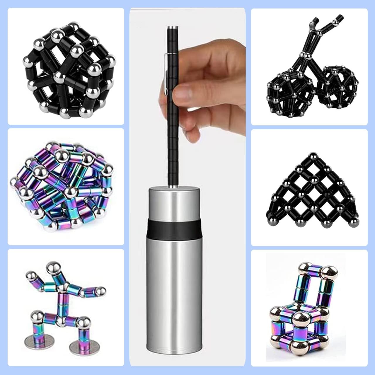 Fidget Pen,Magnetic Pen， Decompression Magnetic Toy Pen，Magnet Pen Fidget Toy Relieve Pressure Novel Toy Gift for Kids or Friends! (Big Color)