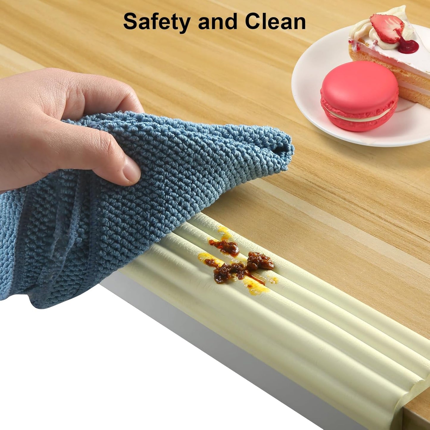 Baby Proofing Edge Corner Protector,16.4 ft Edge Guards Padding with 3M Adhesive, Extra-Wide Soft Rubber Foam Padding, Furniture,Sharp Edge Safety Corner Edge Bumper Guard- Cream