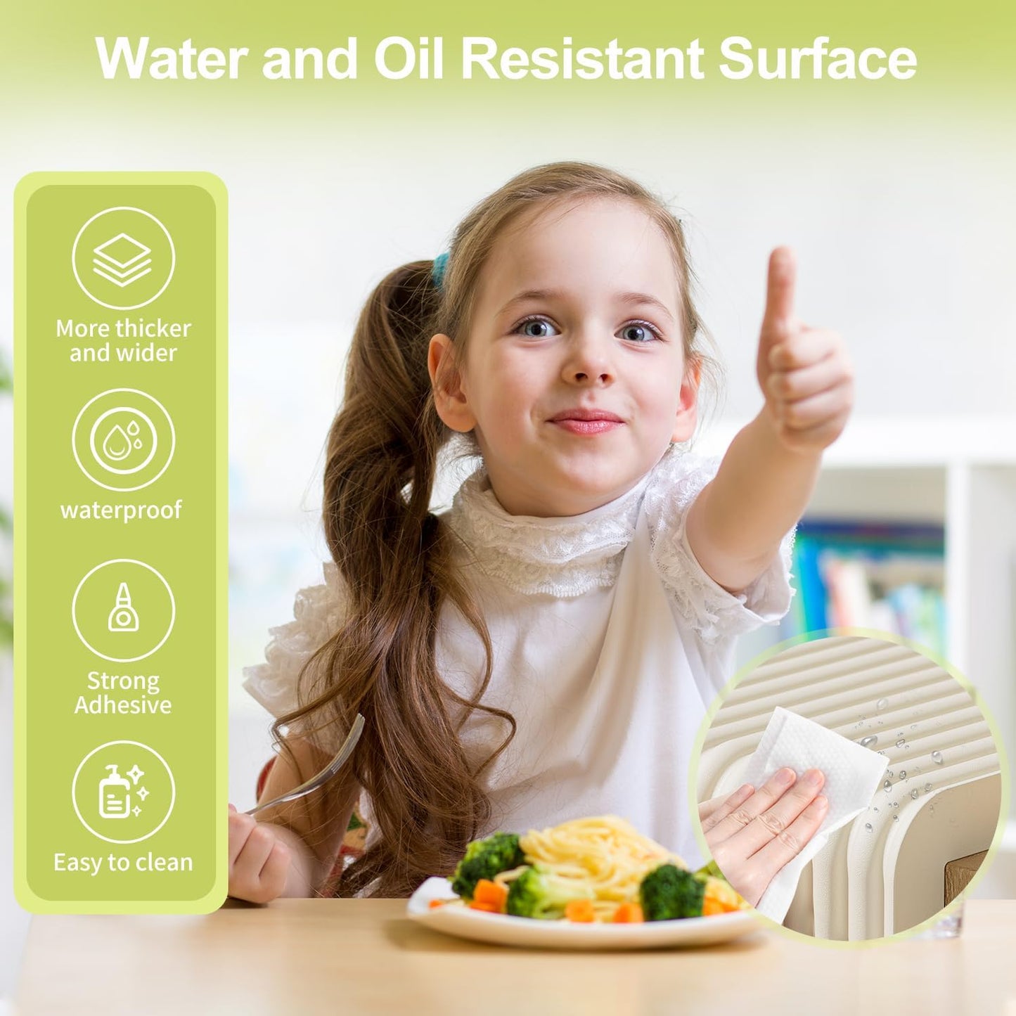 Baby Proofing Wall Corner Protector,Edge Guard Corner Protector,6.56ft Thinken Soft Corner Protectors Pre-Taped Soft Rubber Foam Edge Cushion for Furniture (Black, 6.56Ft x 7.8" W x 0.47" Th)