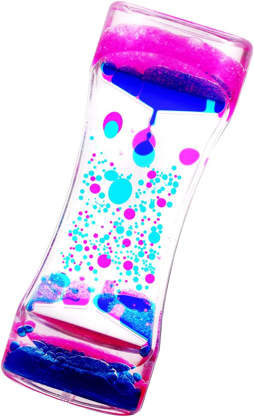 YUE MOTION Liquid Motion Bubbler - Calming Toys for Kids and Adults - Liquid Hourglass - Handheld Oil Timer - Sensory Toys for Autism, Anxiety