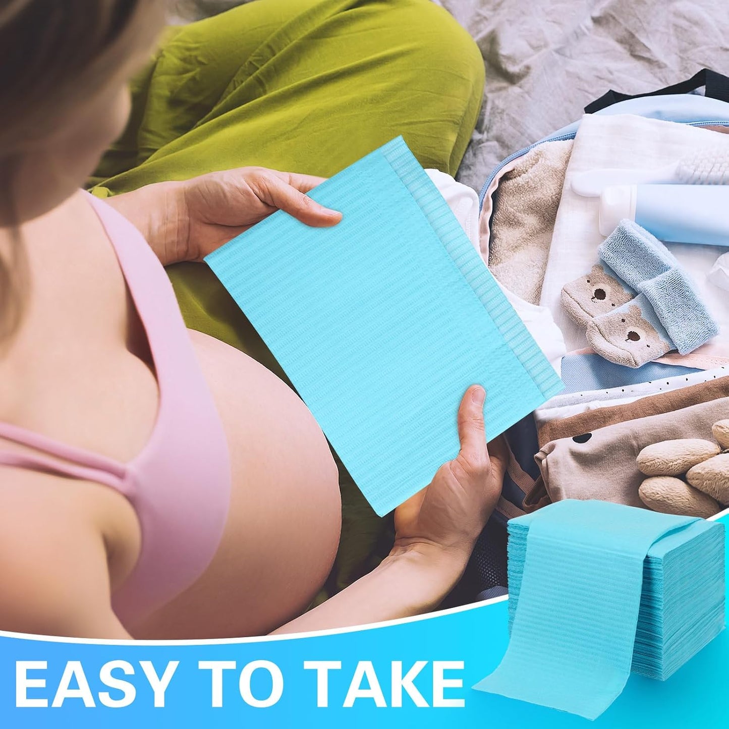 100pcs Disposable Changing Liner 2-ply Baby Changing Station Pad Disposable Changing Pads Diaper Changing Mat Portable Sanitary Liner Refills for Commercial Restrooms