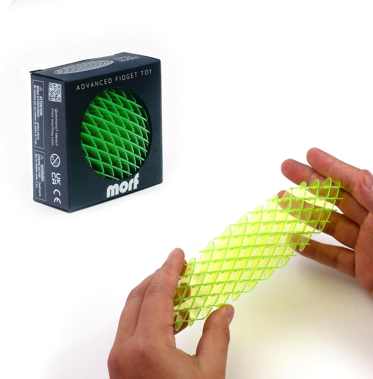 Morf Fidget Worm Toy - Desk Fidgets for Adults - Cool Satisfying Worm Fidget Sensory Toys - Fun and Interactive Morf Fidget Toy for Kids - USA Patent Pending Morf Figgy Toys - Small - 12 x 12