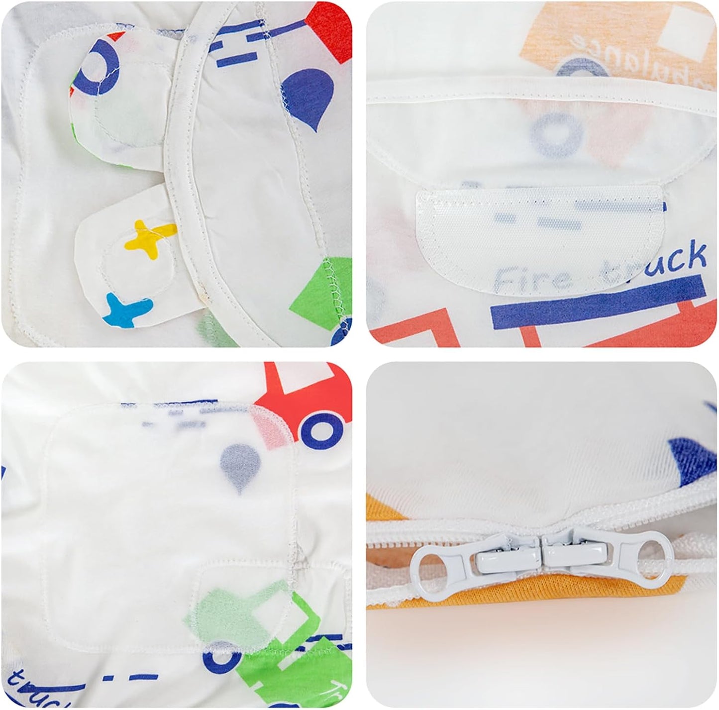 HOUSBAY Baby Swaddle Blanket Boy Girl Super Soft Material Newborn Adjustable Swaddles 2-Way Zipper Sleep Sack 1 Pack (Colorful Car, Medium/Large | 3-6 Months)