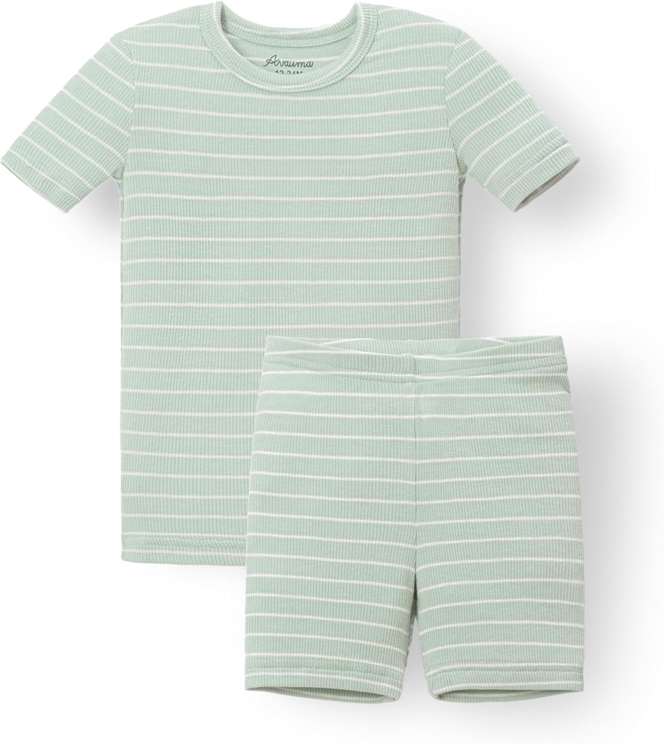 AVAUMA Stripe Pattern Baby Boys Girls Pajama Set Kids Toddler Snug fit Ribbed Sleepwear pjs for Daily Life Style