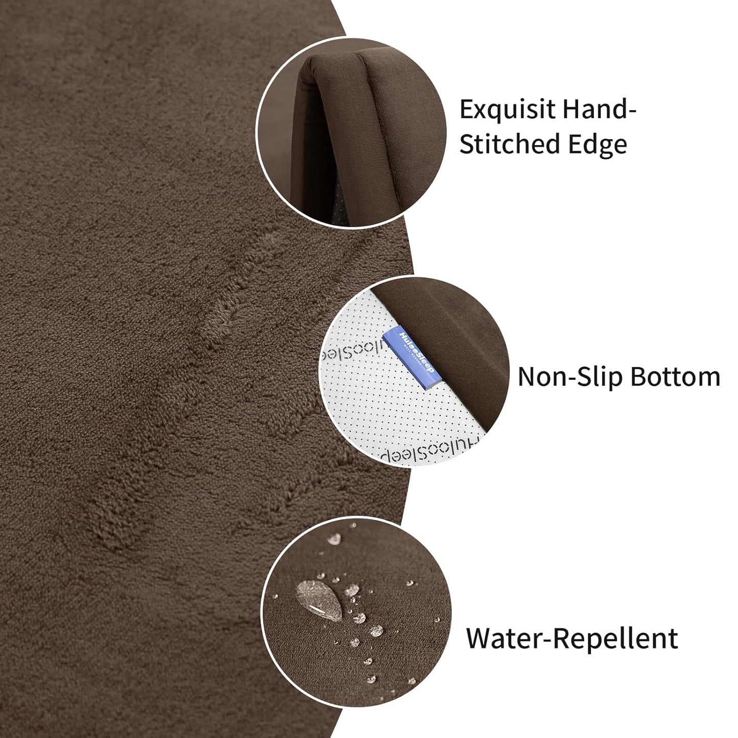 Baby Play Mat for Floor,1.3" Thick Memory foam Tummy Time Mat for Toddlers,Infants,kids,Water-Repellent Soft Nursery Rug ,79"×79" Extra Large Non Slip for Crawling&Yoga,Tatami Style for Living Room(Dark Brown)