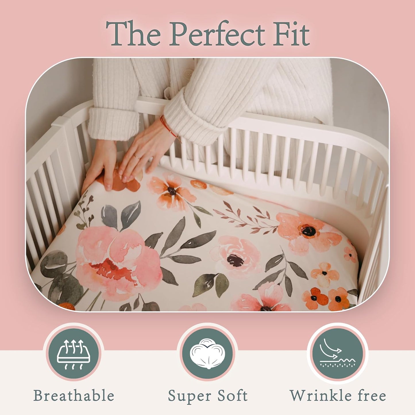 Crib Sheets Set - Premium and Ultra Soft Cotton Blend Fitted Baby Crib Sheet- 2 Pack- Crib Bed Mattress & Toddler Bed Sheet by Max&So