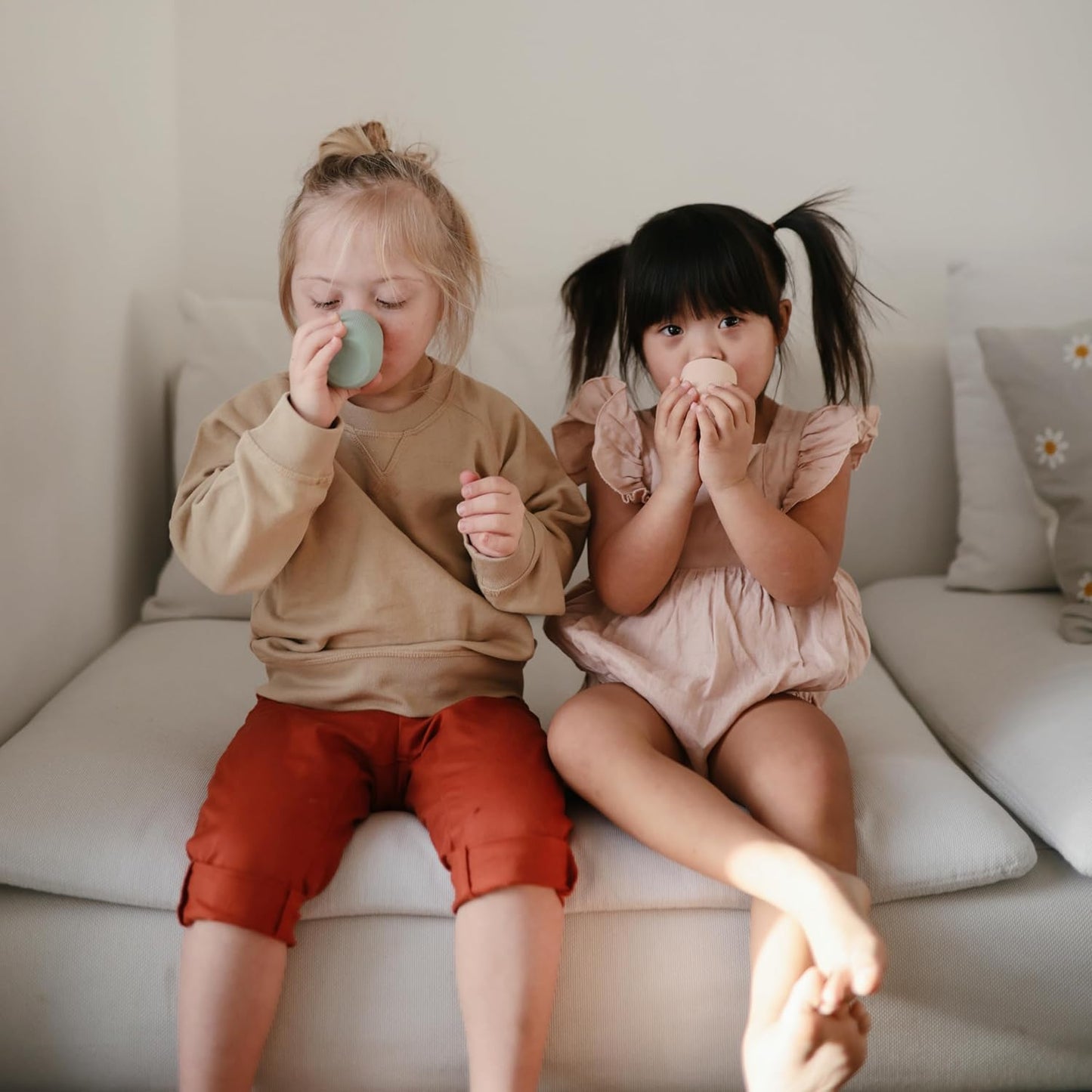 mushie Silicone Baby Starter Training Cup | 6 Months+ (Blush)