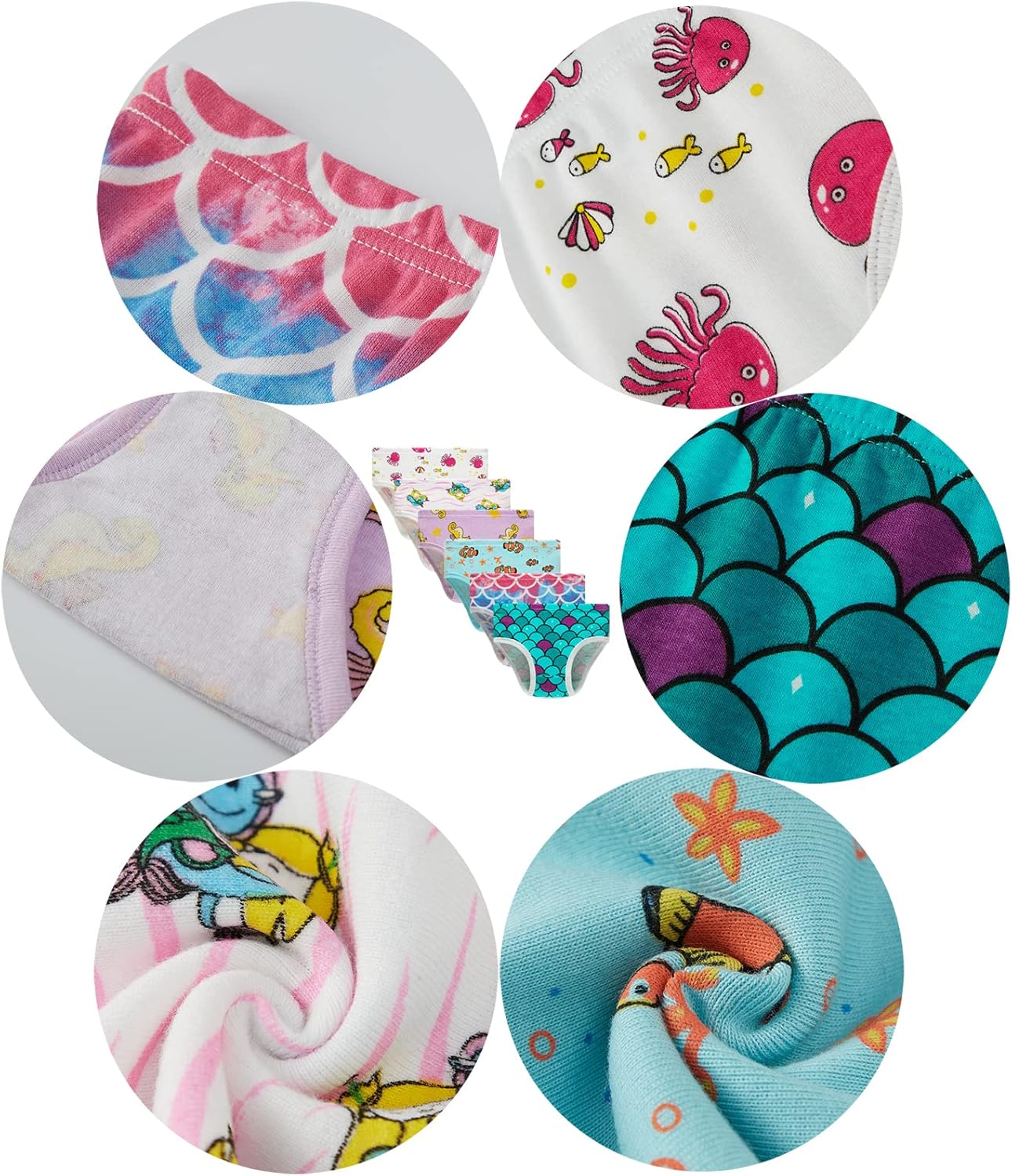 Barara King Little Girls' Soft Cotton Underwear Toddler Undies Kids panties