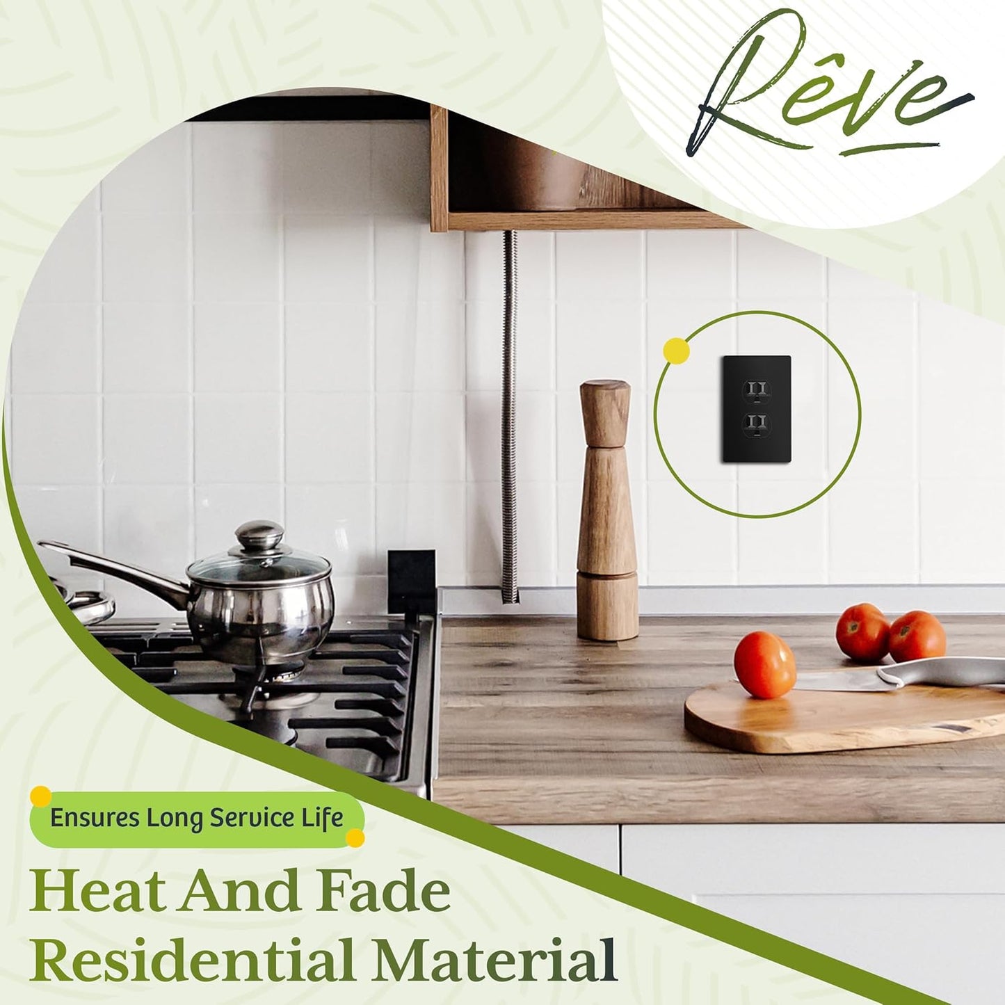 TG Mid-Size Screwless Duplex Wall Plate, Child Safe Receptacle Outlet Cover, Medium Size 1-Gang 4.88" H x 3.11" L, Polycarbonate Thermoplastic, UL Listed, SP-MS1-BK, Black (1 Pack)