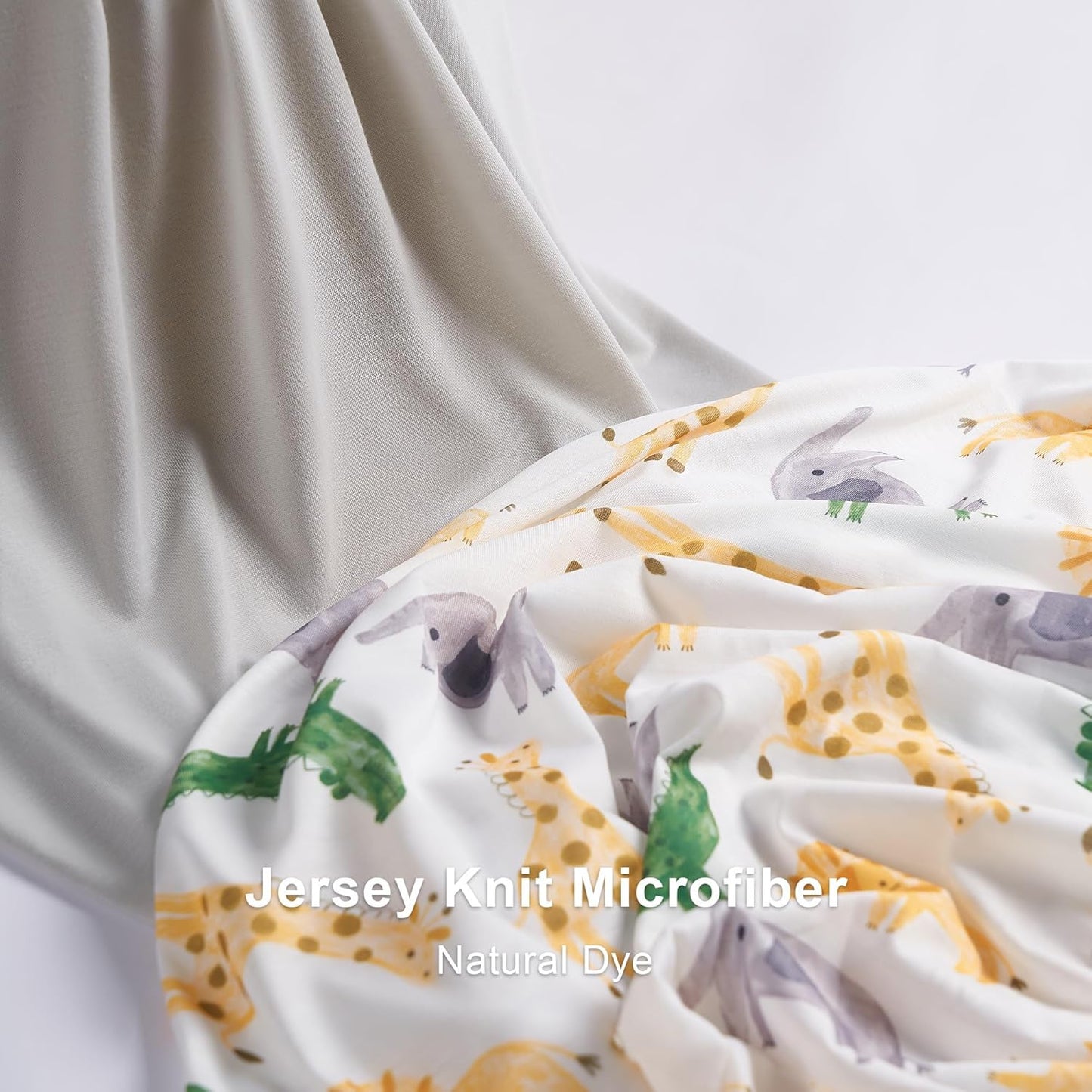 TILLYOU Baby Changing Pad Cover, Changing Table Cover for Girls Boys, Ultra Soft Breathable, 2 Pack African Steppe & Grey