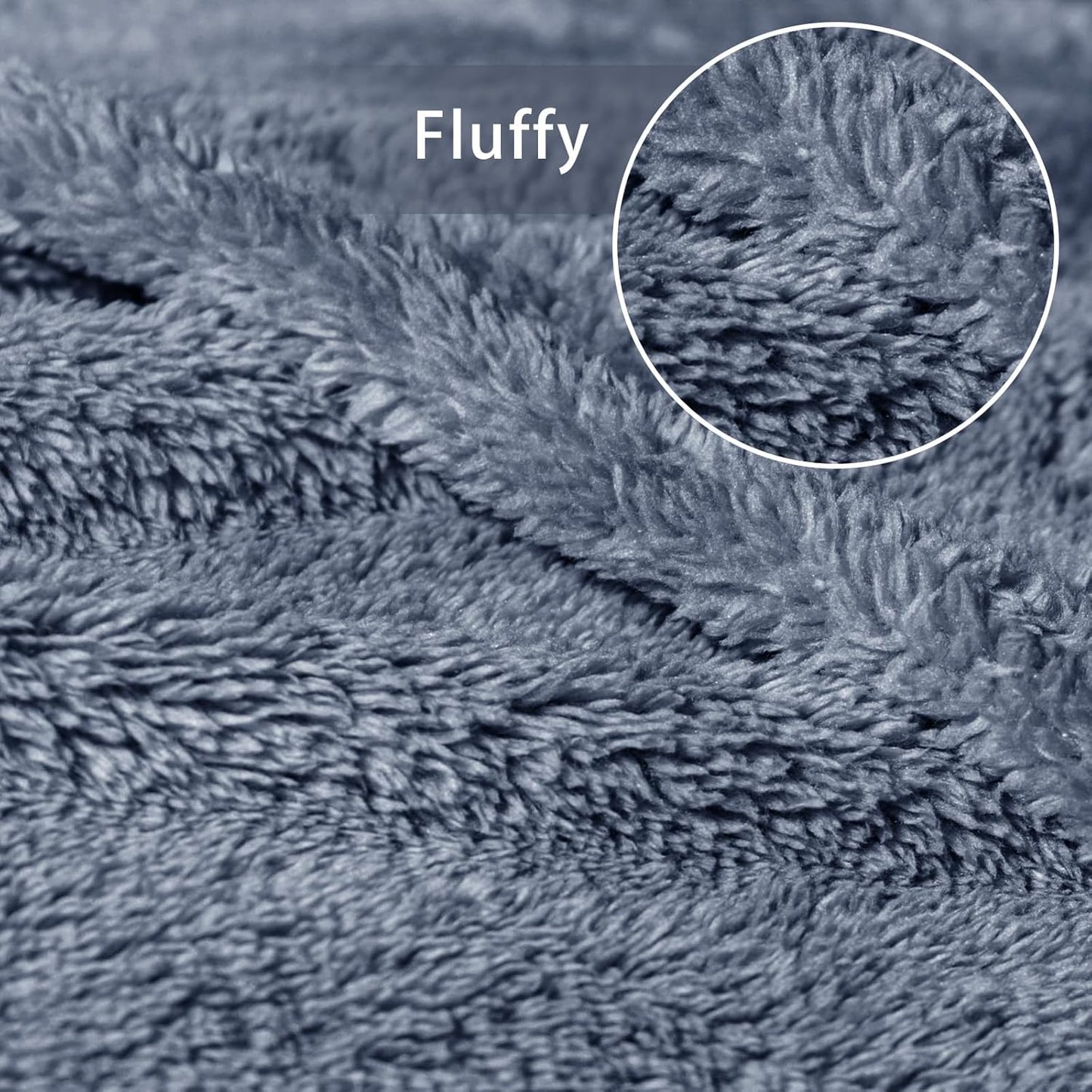 Exclusivo Mezcla Twin Size Flannel Fleece Blanket, Super Soft Velvet Plush Bed Blanket, Fuzzy Cozy and Warm for All Seasons, 60x80 Inches, Stone Blue