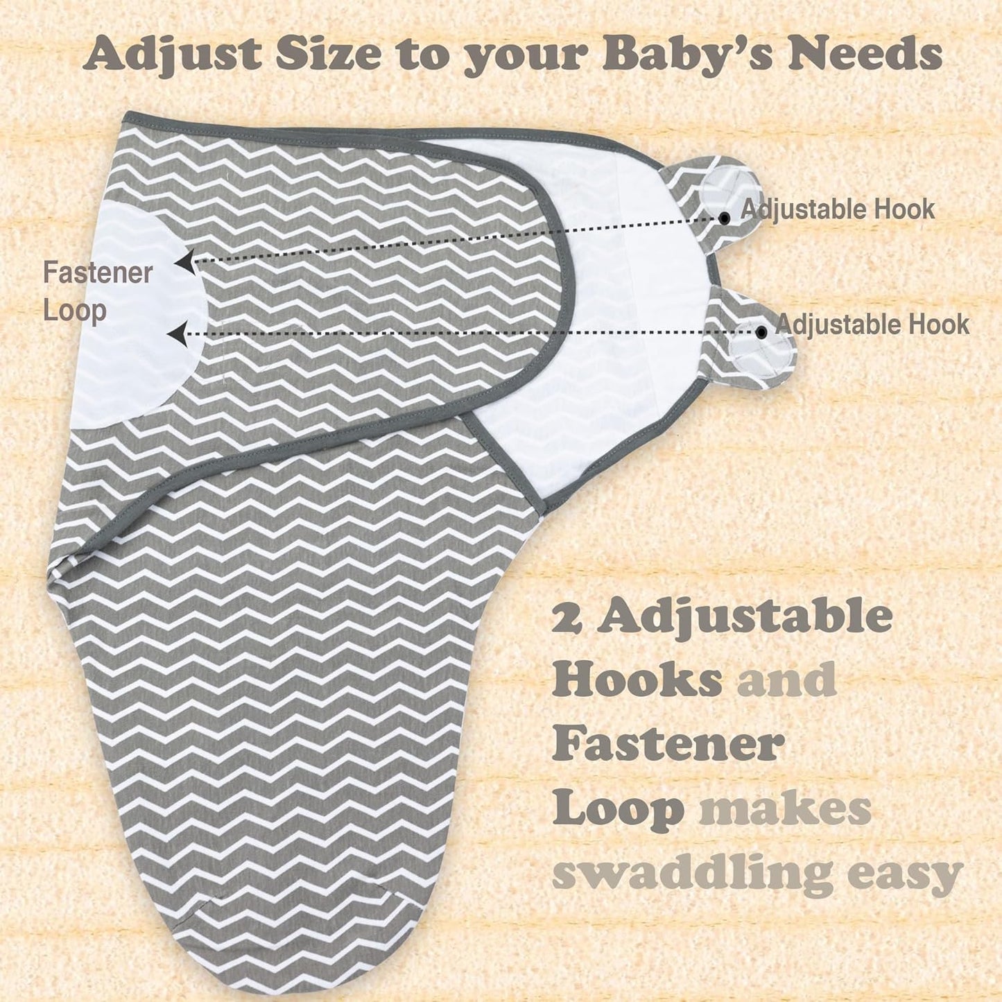 Bublo Baby Swaddles for Newborns – 3-Pack Infant Swaddles 3-6 Months – Adjustable Swaddle Sleep Sack – Soft Organic Cotton Baby Wrap for Safe & Cozy Sleep (Galaxy)