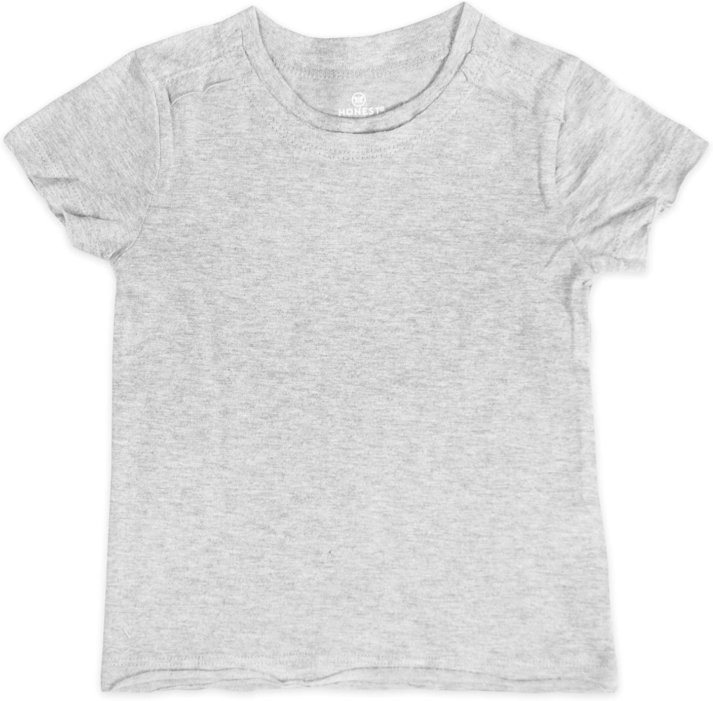 HonestBaby 5-Pack Short Sleeve T-Shirts 100% Organic Cotton Baby, Toddler, Little Kid, Boy, Girl, Unisex