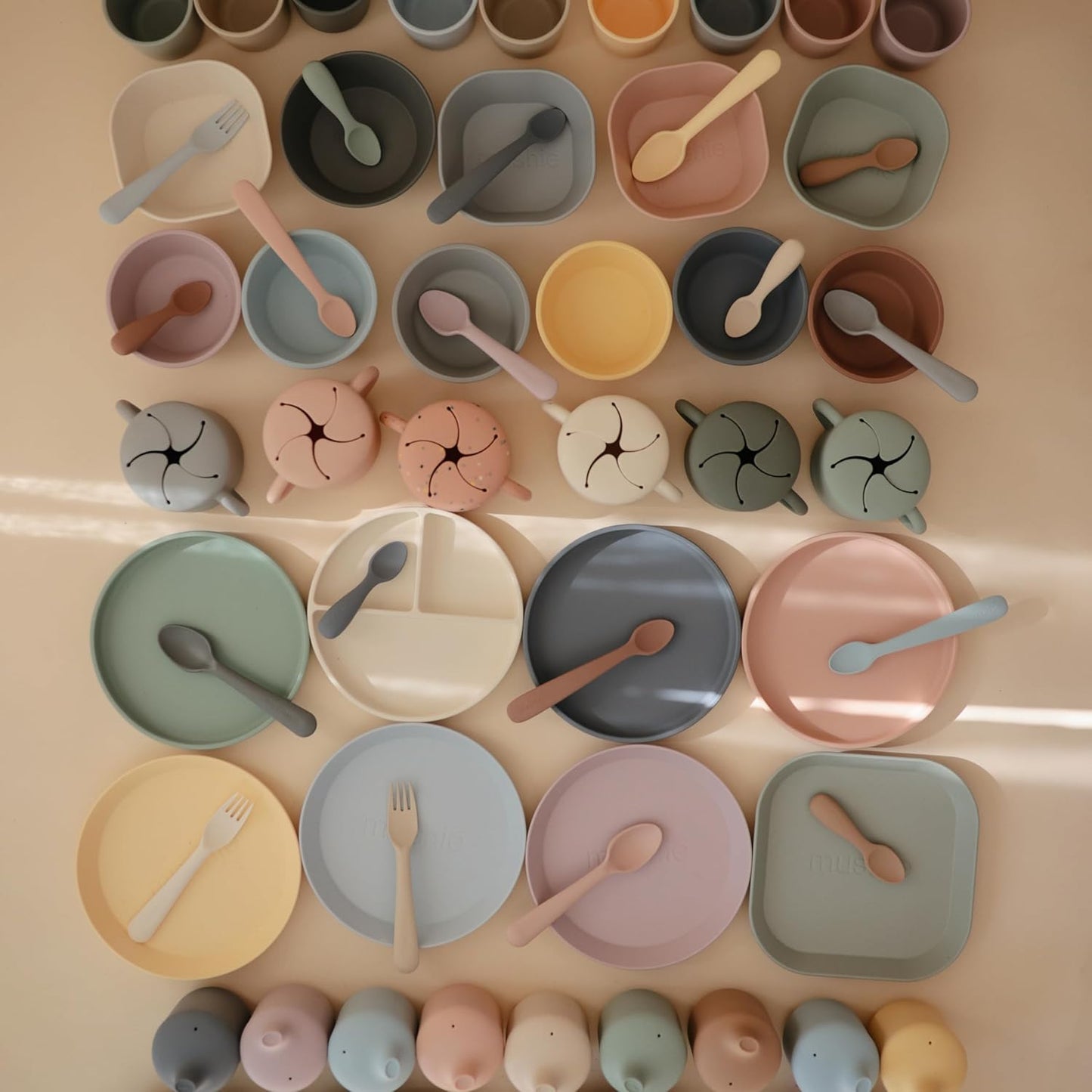 mushie Silicone Baby Feeding Spoons | 2 Pack (Soft Lilac)