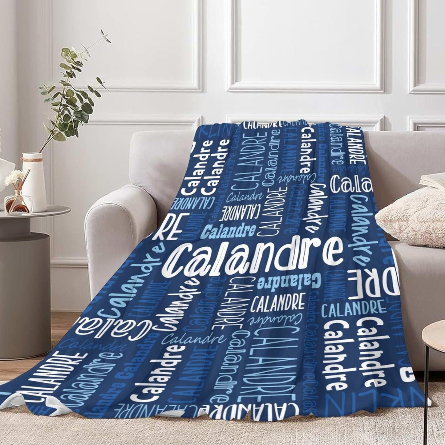 Custom Baby Blanket Throw Personalized Name Blankets Customized Blanket with Name Text for Adult Kid